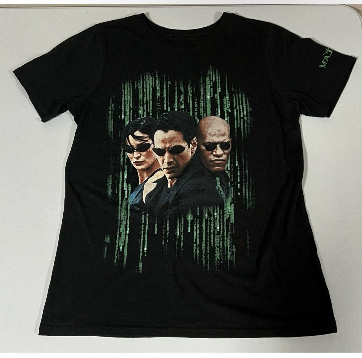 Band Tees Black Green ‘The Matrix’ Graphic Tee T-Shirt Top Size S 💚 Size US S / EU 44-46 / 1 - 2 Thumbnail