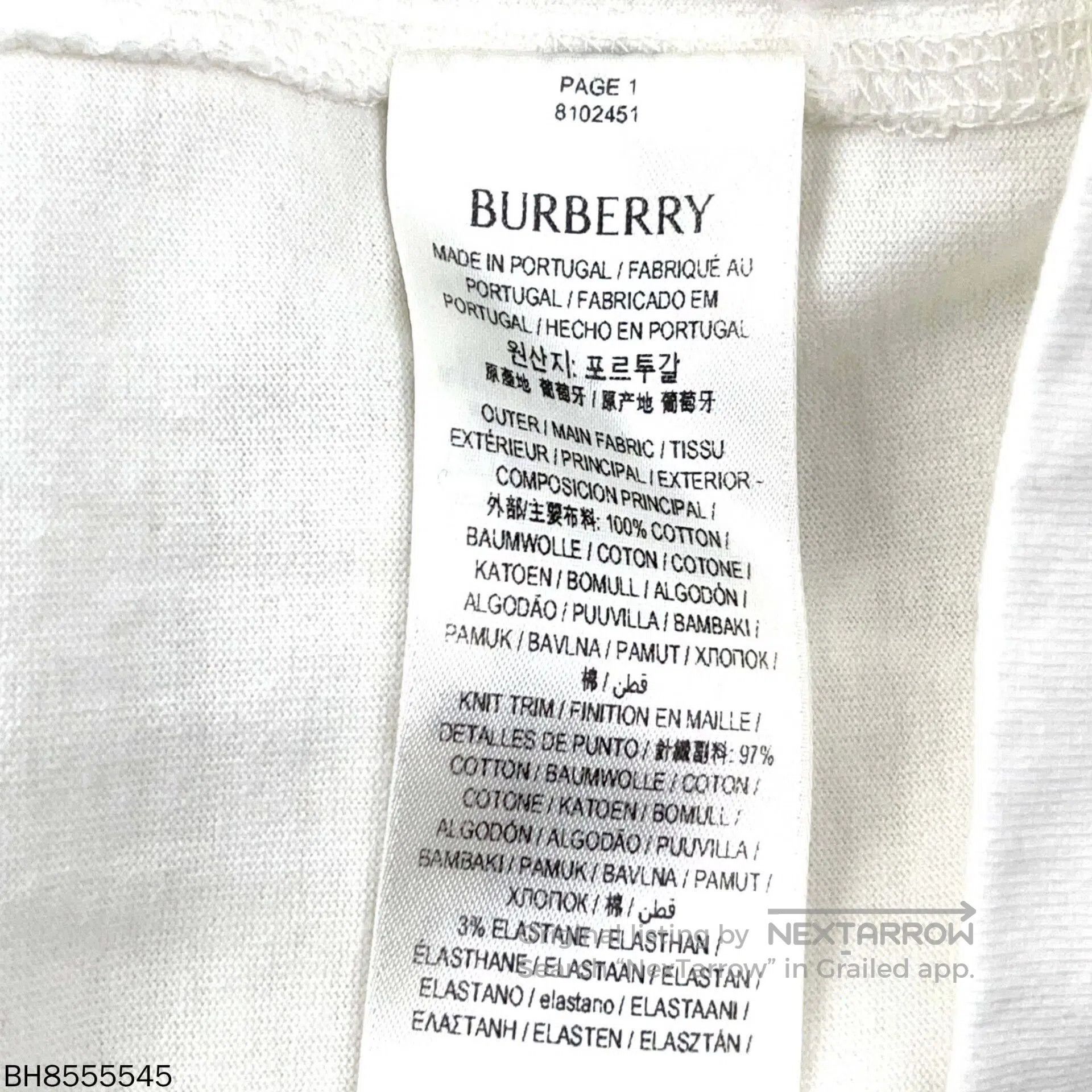 Burberry Burberry Cotton Printed Round Neck T-shirt XL. Size US XL / EU 56 / 4 - 3 Thumbnail