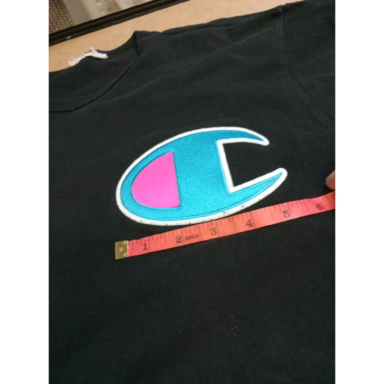 Champion Champion T-Shirt XL Black Men 46" x 28" Regular Size Large SS Short Sleeve Shirt Mens Black XL Size US XL / EU 56 / 4 - 3 Thumbnail