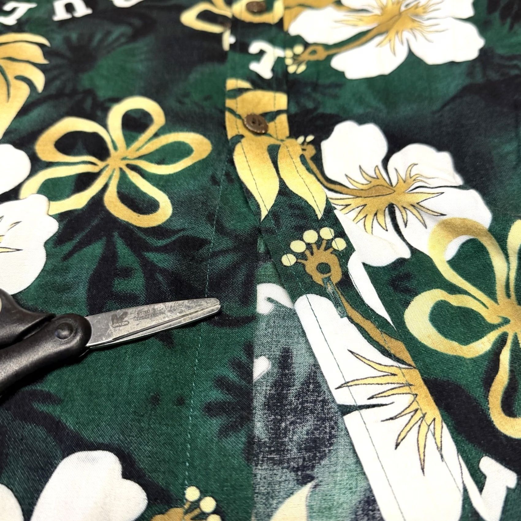 Vintage Kai-Veikau Shirt Mens XL Short Sleeve Green Floral Button-Up Hawaiian Bula Fiji Tropical Vacation Sailor? Size US XL / EU 56 / 4 - 2 Thumbnail