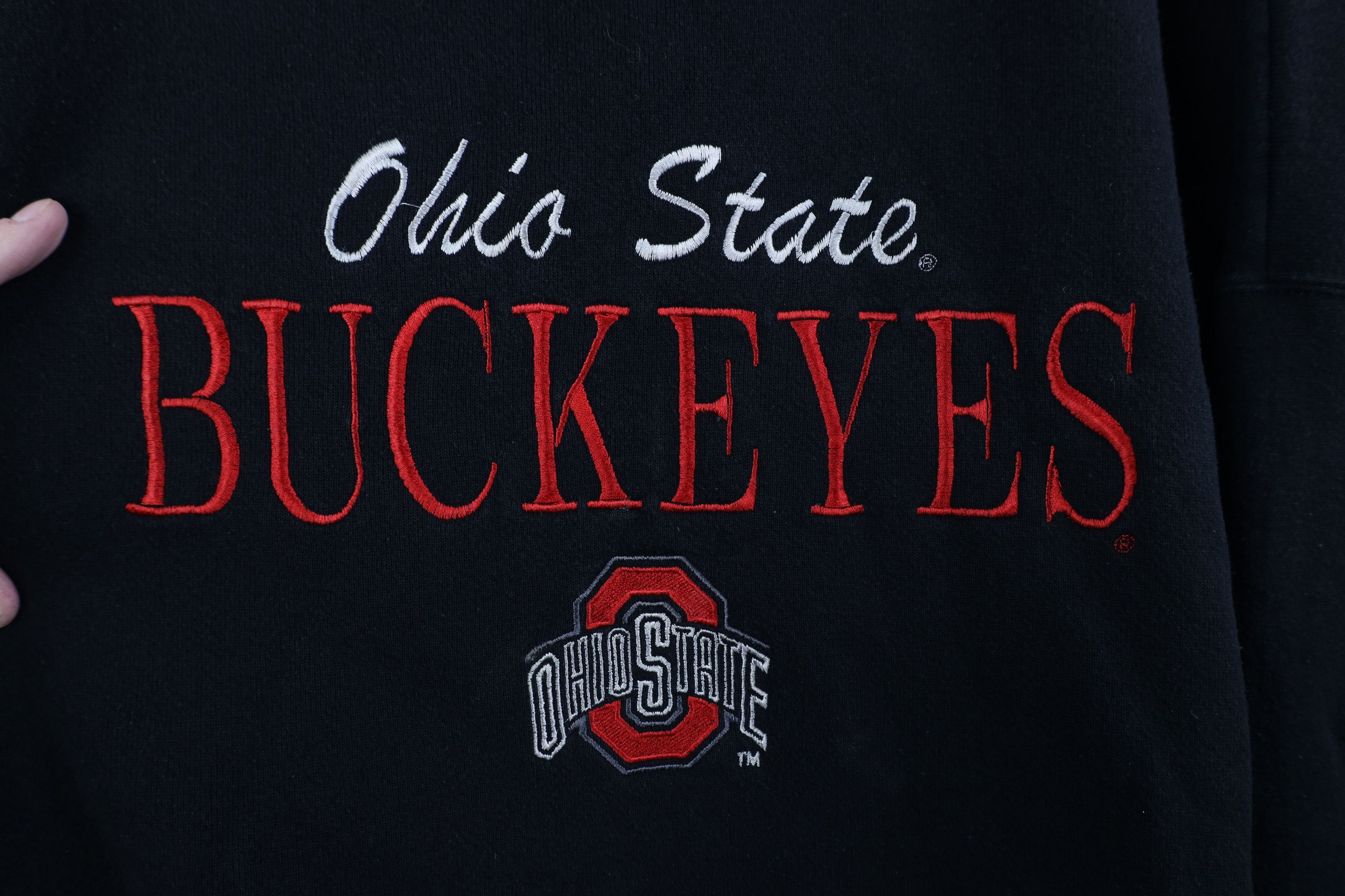 Vintage Vintage 90s Spell Ohio State University Sweatshirt Black USA Size US XXL / EU 58 / 5 - 4 Thumbnail