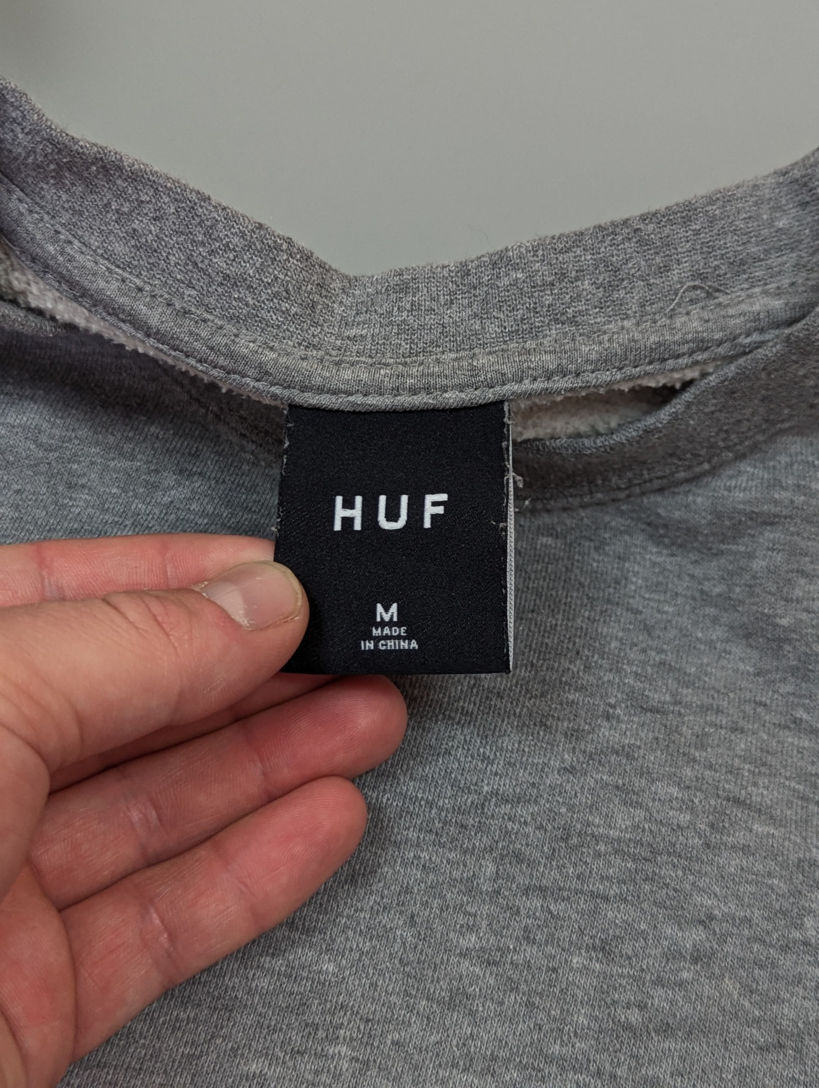 Huf HUF Essentials Triple Triangle Crewneck Sweatshirt Gray Sz S Size US M / EU 48-50 / 2 - 21 Thumbnail