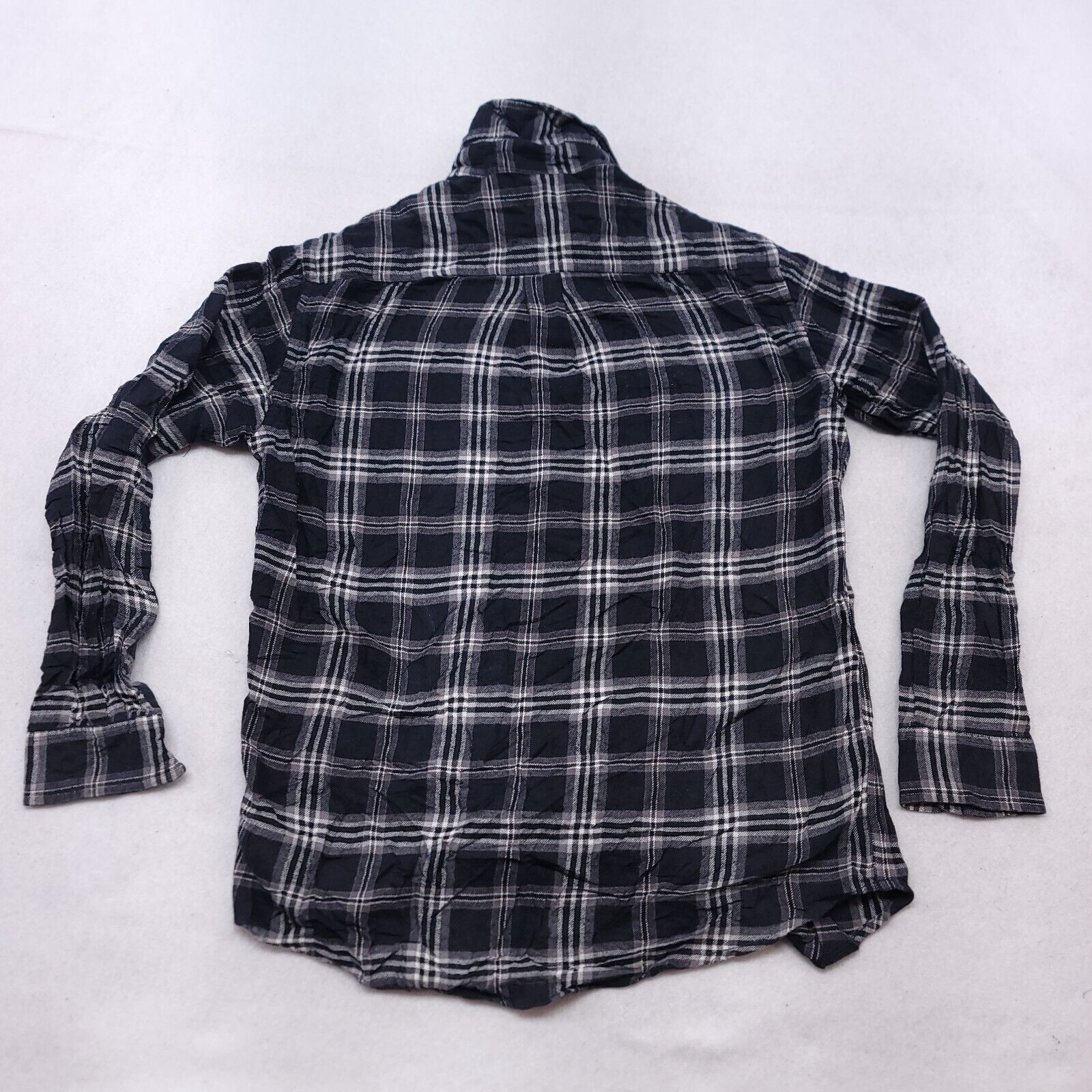Croft & Barrow Croft & Barrow Windowpane Flannel Shirt Mens Size M Black Size US M / EU 48-50 / 2 - 10 Thumbnail