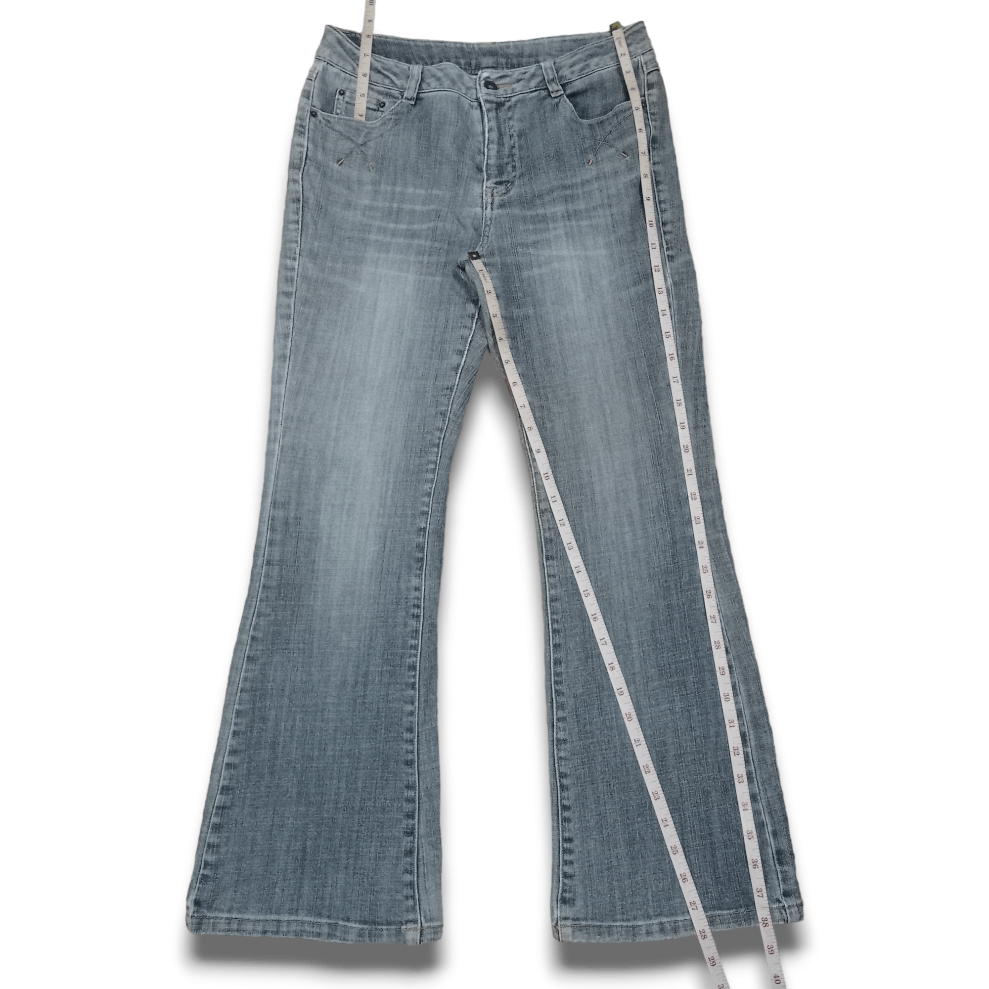 Japanese Brand Vintage Japanese Brand Faded Style Flare Denim Jeans 29x28 Size 29" - 10 Thumbnail