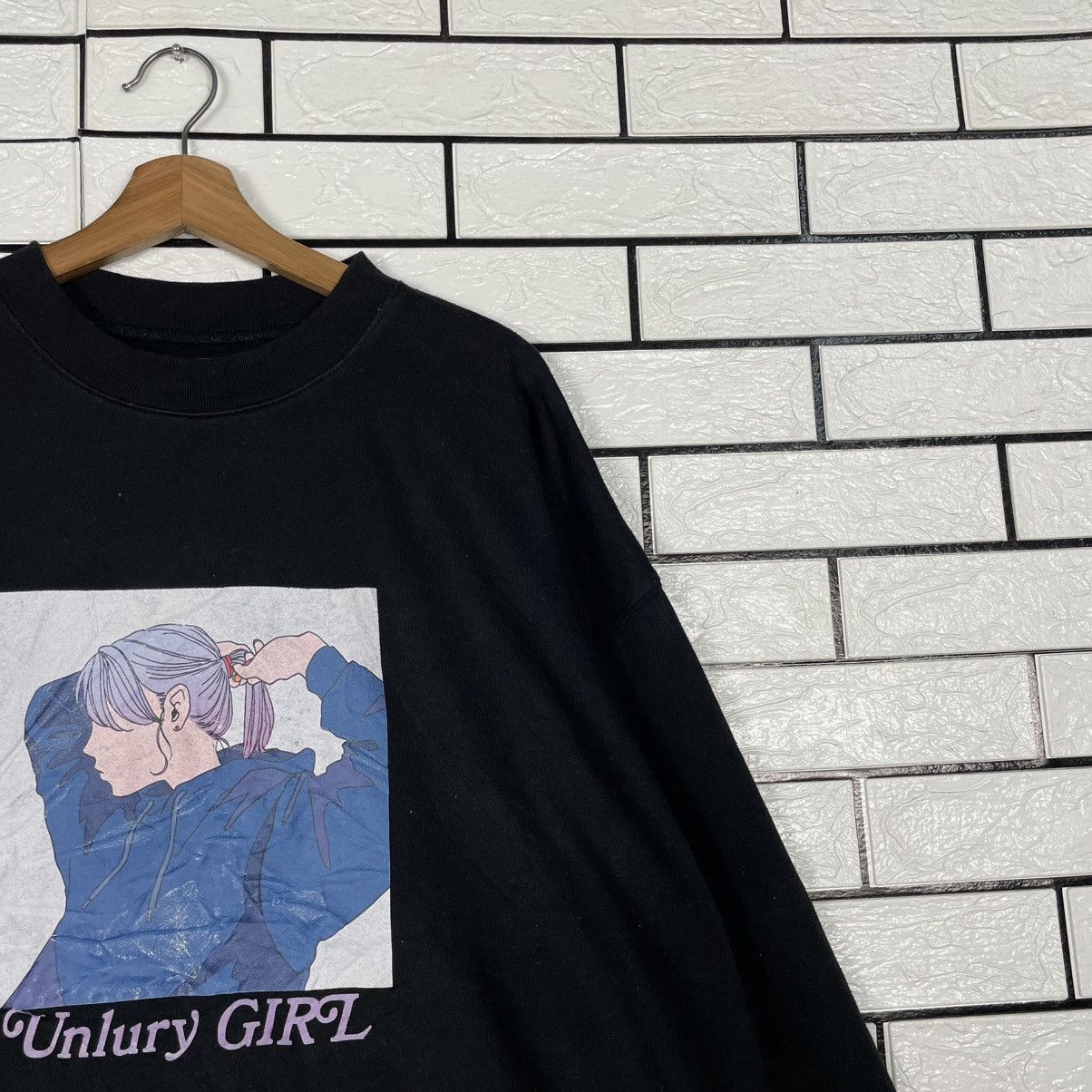 Japanese Brand Retro Tokyo Unlury Girl Black Sweatshirt Size M / US 6-8 / IT 42-44 - 5 Thumbnail