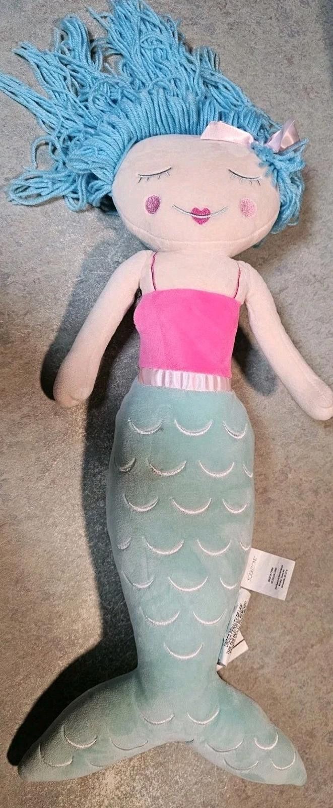 Other Mermaid Stuffed Animal Lovey Plush 22" Blue Yarn Sleep Doll Size ONE SIZE - 1 Thumbnail