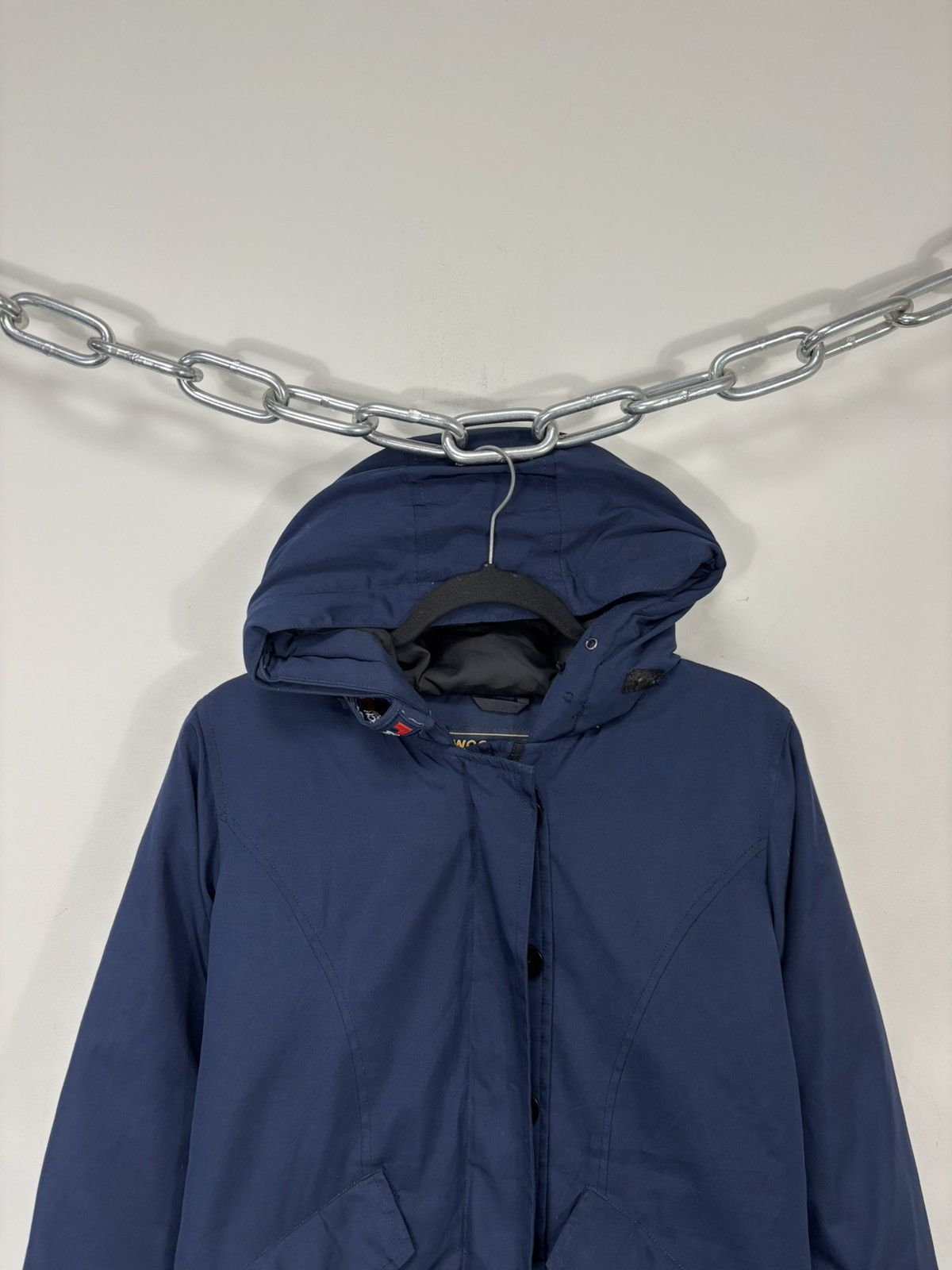 Woolrich Woolen Mills Woolrich Women’s Blue Hooded Down Puffer Jacket Parka Coat Size XS / US 0-2 / IT 36-38 - 4 Thumbnail