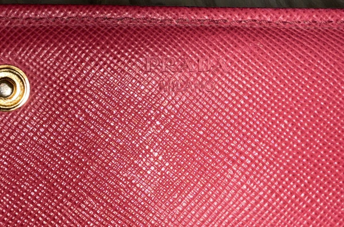 Prada Prada Pink Saffiano Long Wallet Size ONE SIZE - 3 Thumbnail