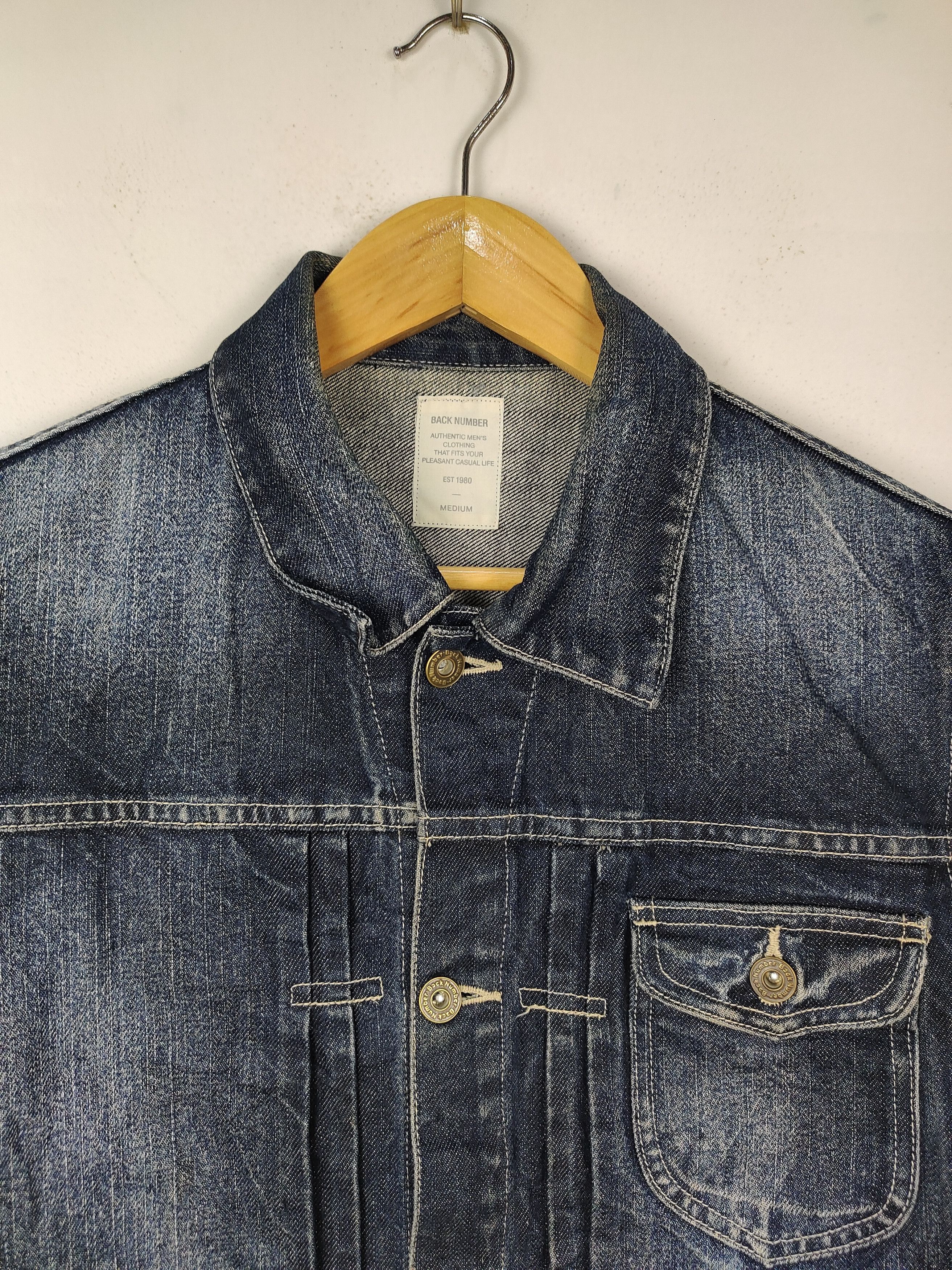 Japanese Brand Back Number Denim Jacket Size US M / EU 48-50 / 2 - 2 Thumbnail