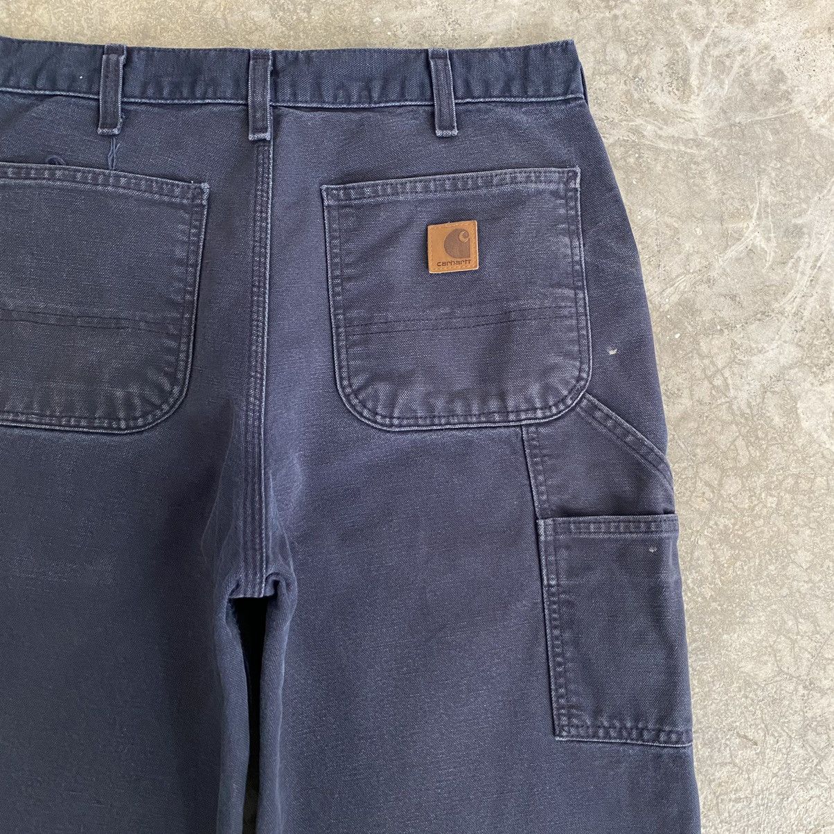 Carhartt Vintage Carhartt Faded Midnight Blue Carpenter Pants Size US 31 - 23 Thumbnail
