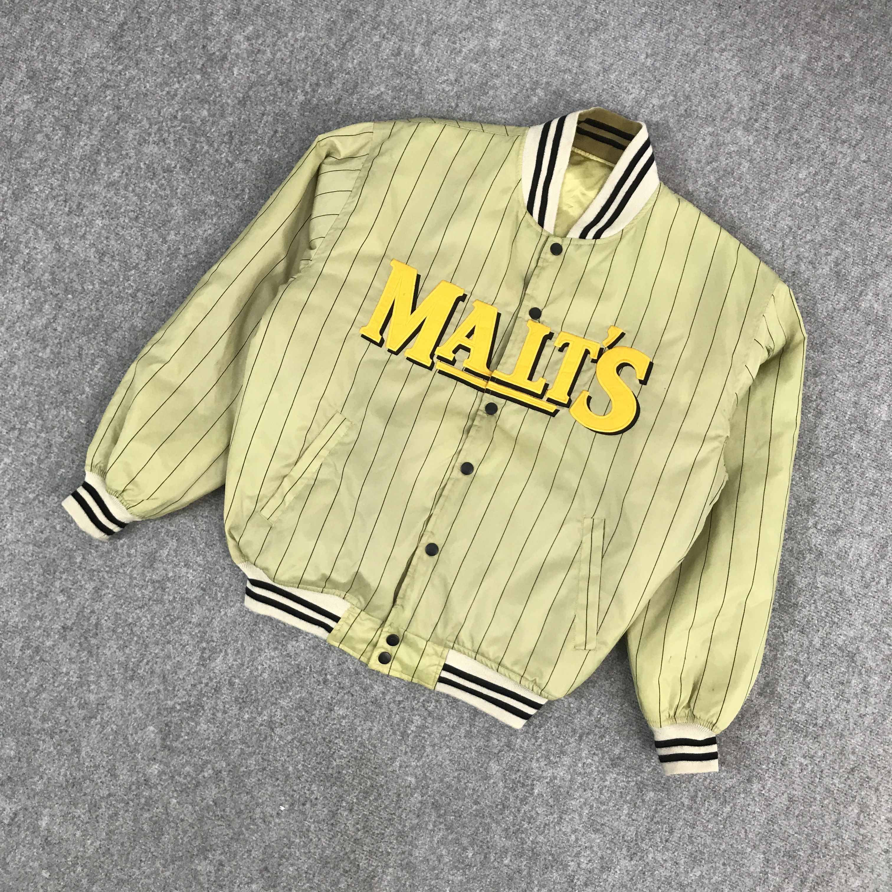 Japanese Brand MALTS BEER BOMBER JACKET Size US L / EU 52-54 / 3 - 7 Thumbnail