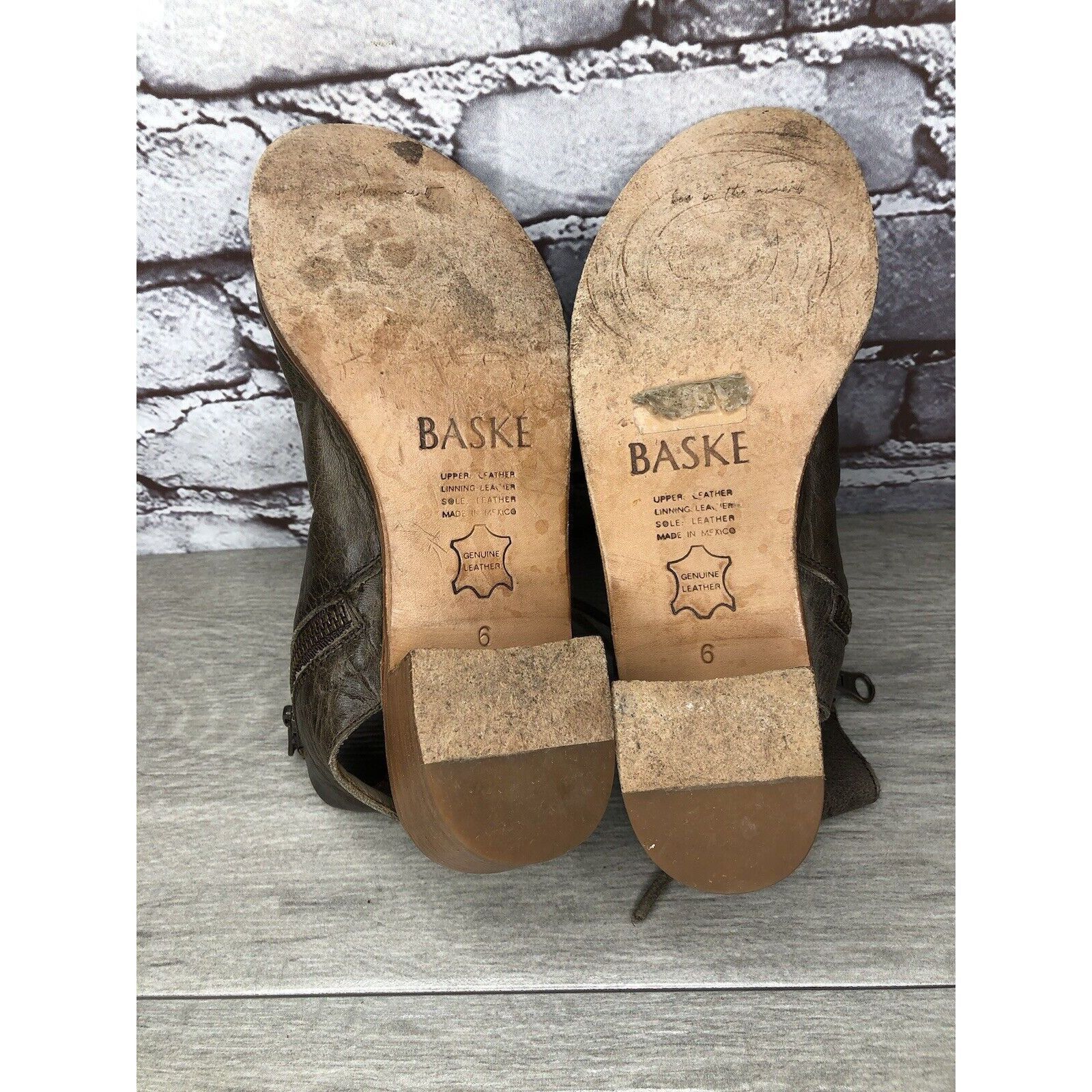 Other Baske California Ariel Olive Leather Lace Zip Open Toe Heel Size US 6 / IT 36 - 10 Thumbnail