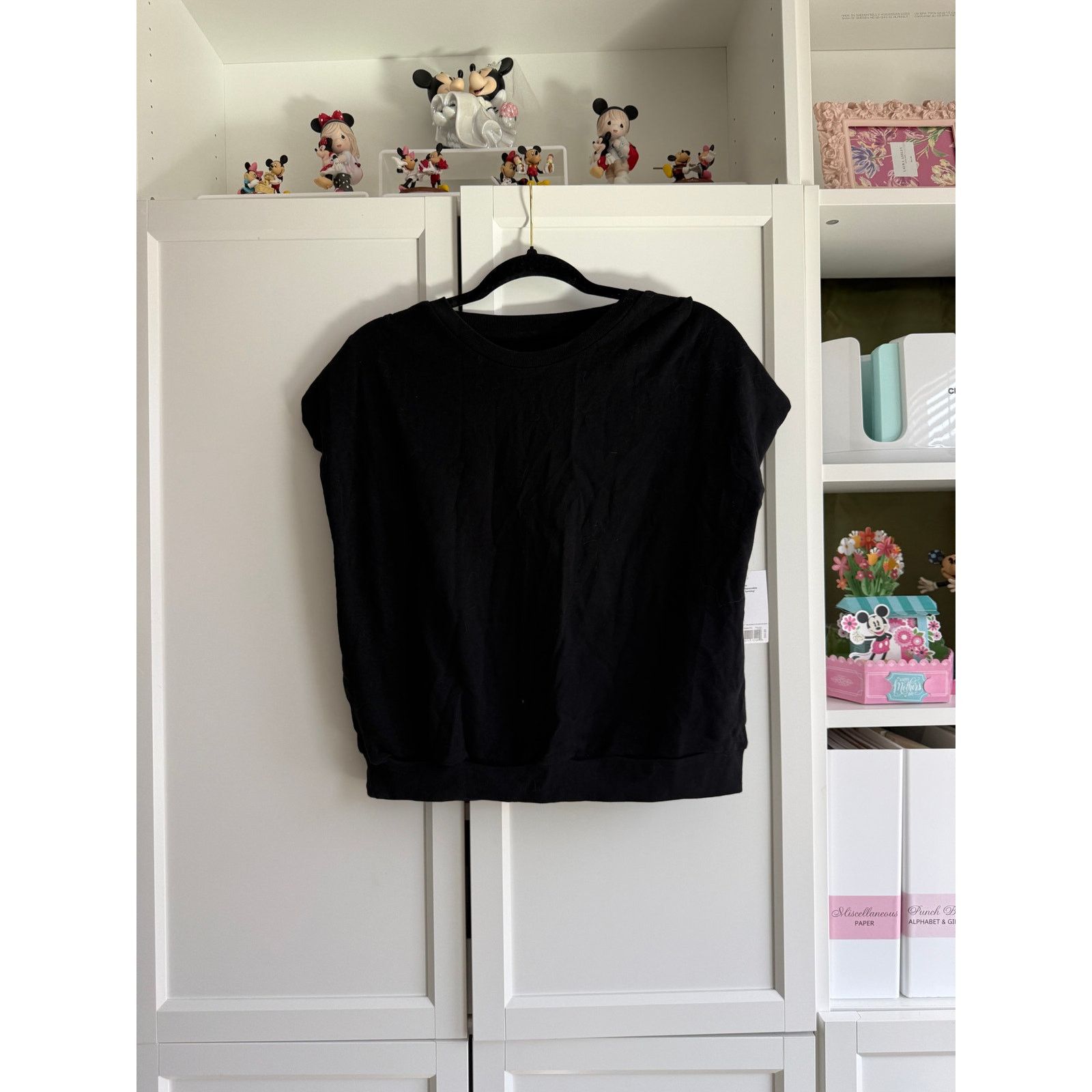 Sonoma Sonoma Black Dolman Sleeve Crop Relaxed Shirt Women L - D010 Size L / US 10 / IT 46 - 2 Thumbnail
