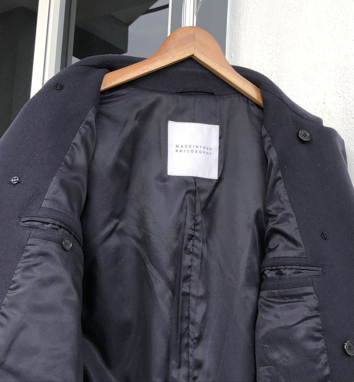 Mackintosh Mackintosh Philosophy Double Breasted Navy Blue Wool Peacoat Size US M / EU 48-50 / 2 - 14 Thumbnail