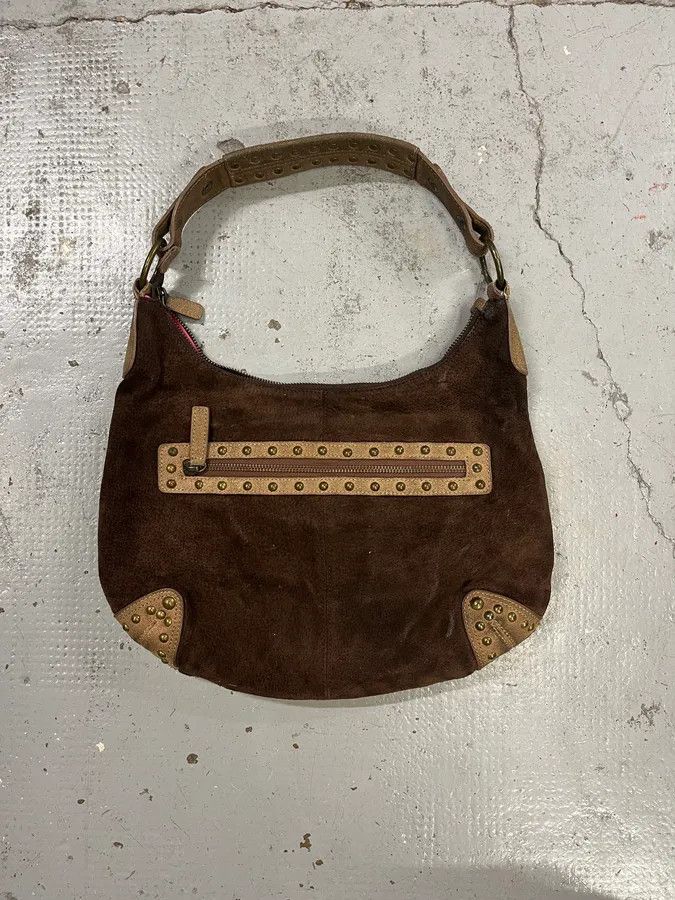 Just Cavalli 2000s Cavalli Brown Suede Leather & Fur Handle Bag Size ONE SIZE - 8 Thumbnail