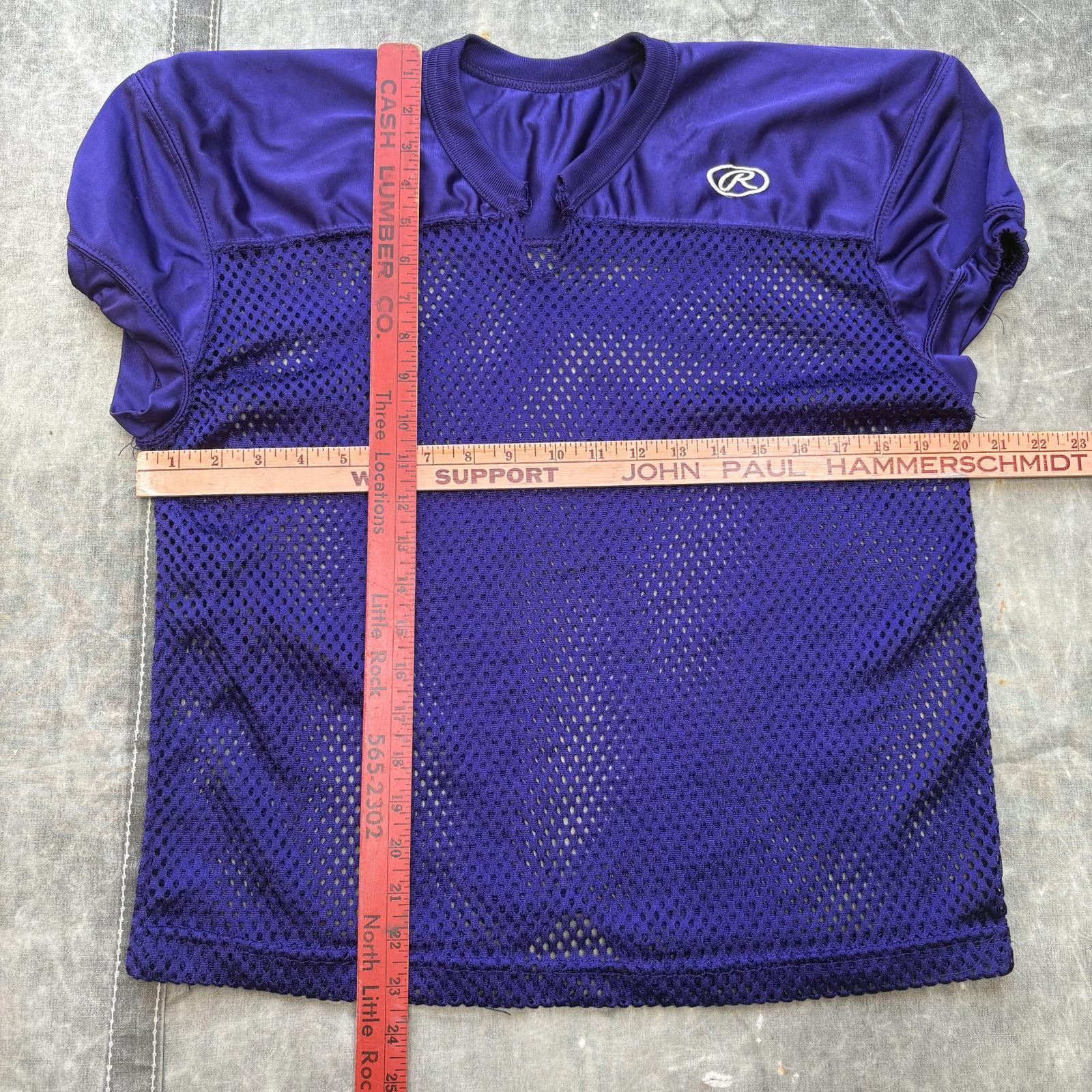Vintage Vintage 90s Y2K Rawlings Purple Mesh Grunge Football Jersey Size US M / EU 48-50 / 2 - 3 Thumbnail