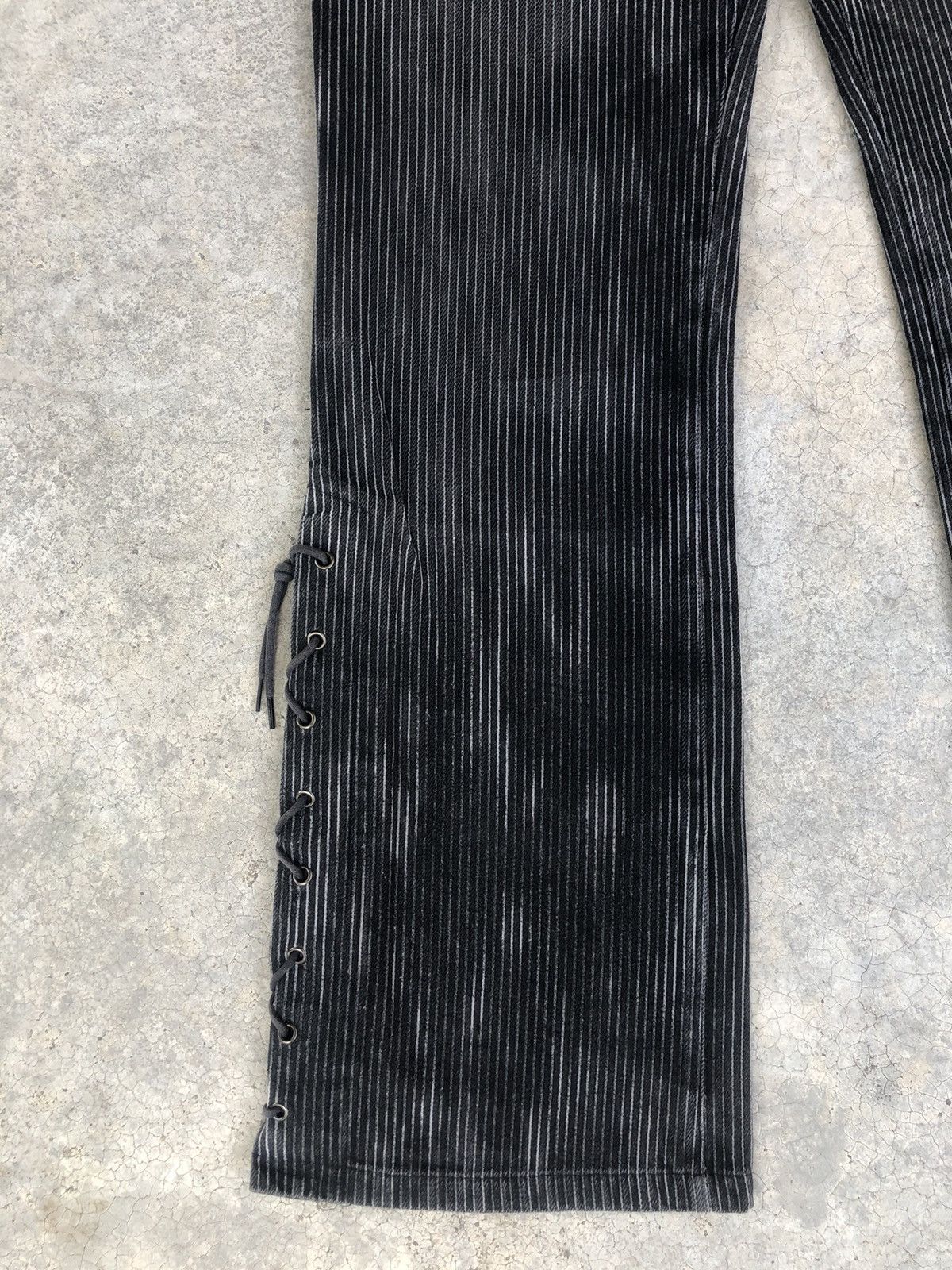 Tornado Mart Japanese Studio Sho Flared Jeans Hickory Stripe Distressed Size US 31 - 6 Thumbnail