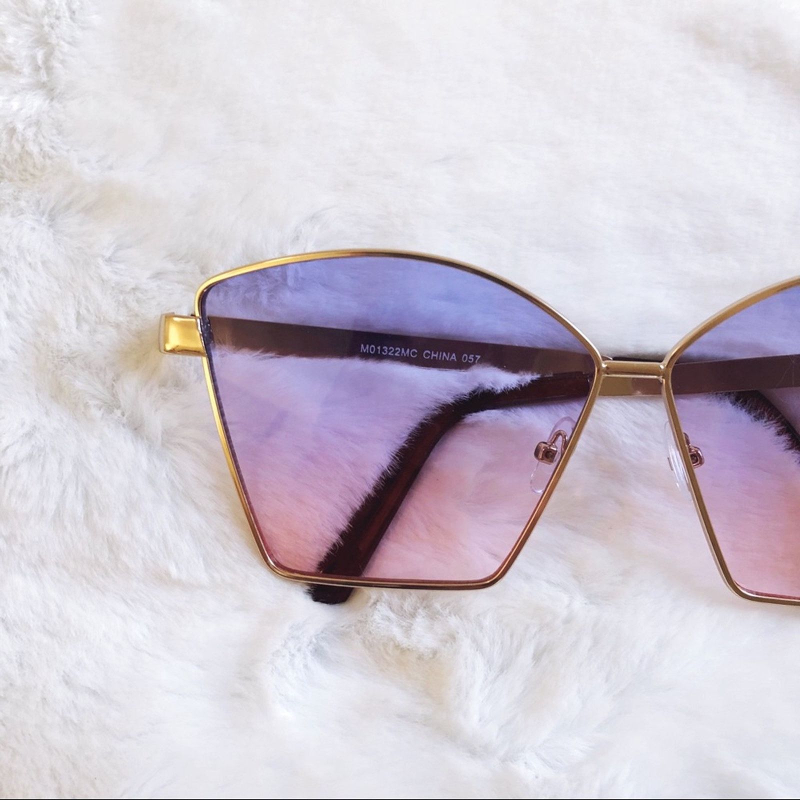 Other Aubrey Purple Gradient Oversized Sunglasses Size ONE SIZE - 3 Thumbnail