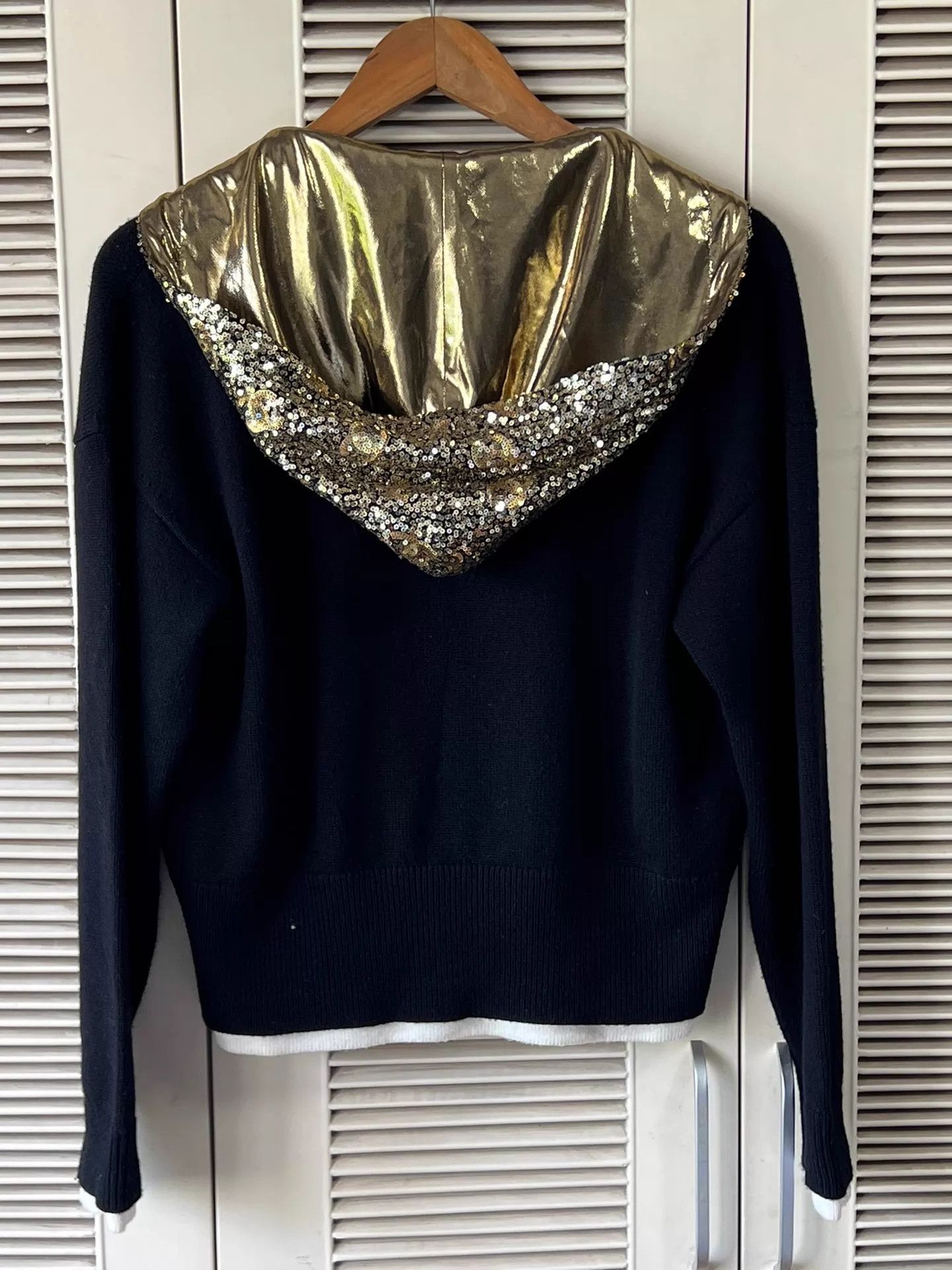 Chanel Chanel 24C 34 Cashmere Cardigan B&W w/ Glitter Hat Size XS / US 0-2 / IT 36-38 - 2 Thumbnail