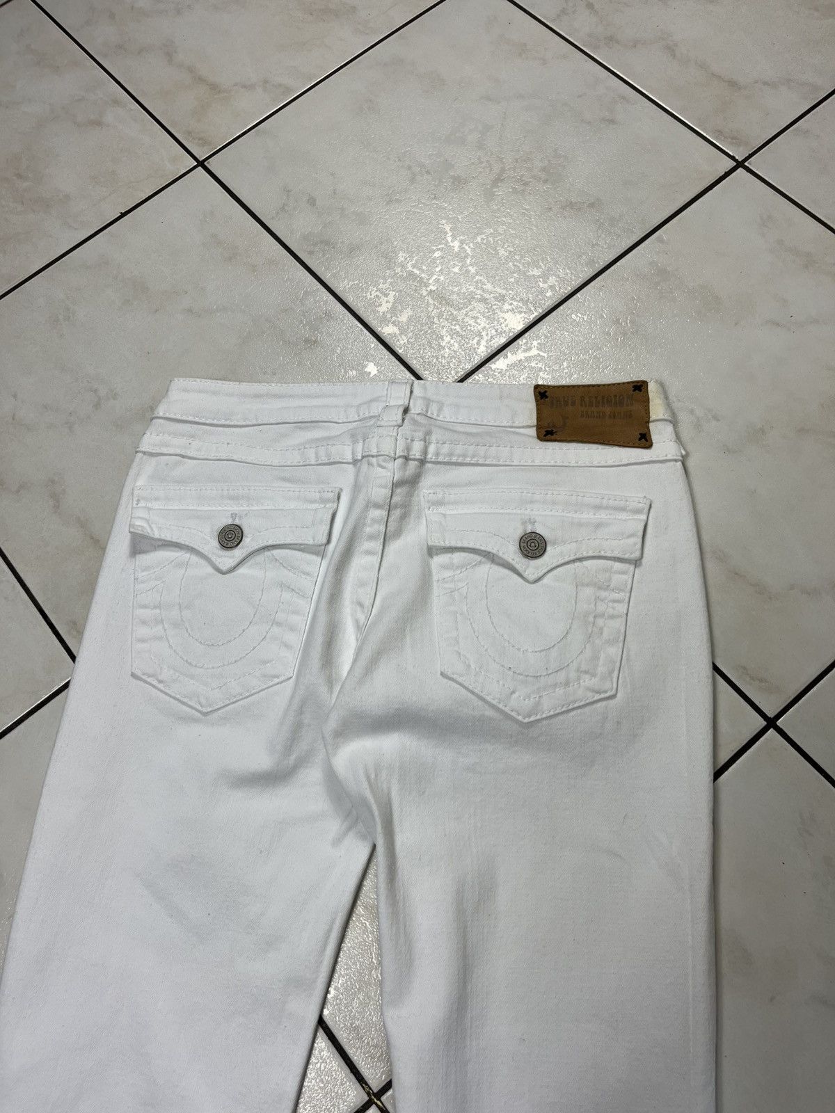 True Religion × Vintage Vintage True Religlion y2k white denim jeans low waist slim Size US 30 / EU 46 - 14 Thumbnail