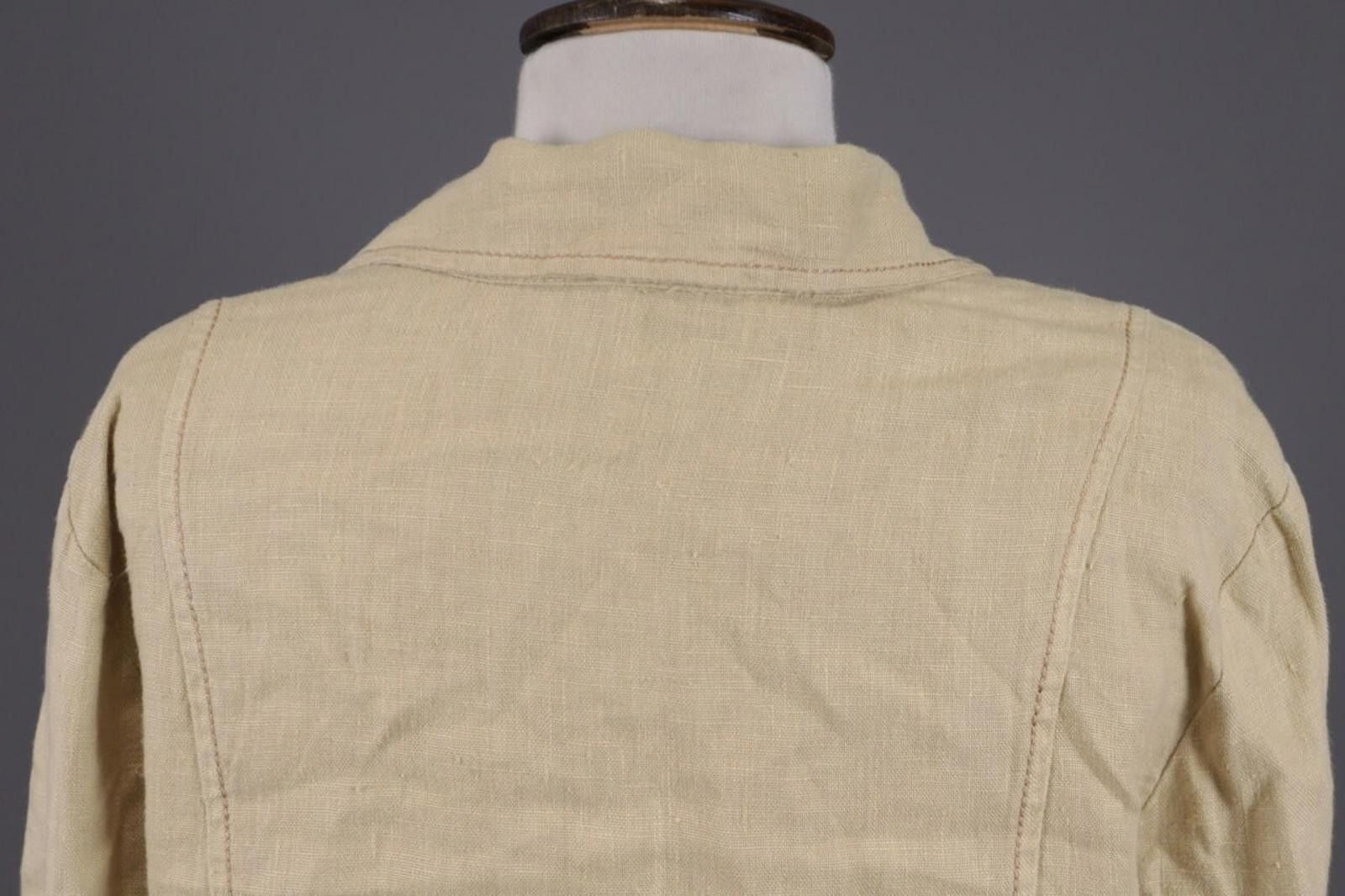 Designer Elisa Cavaletti Beige Linen Lagenlook Shirt Blouse Tunic Size M / US 6-8 / IT 42-44 - 9 Thumbnail