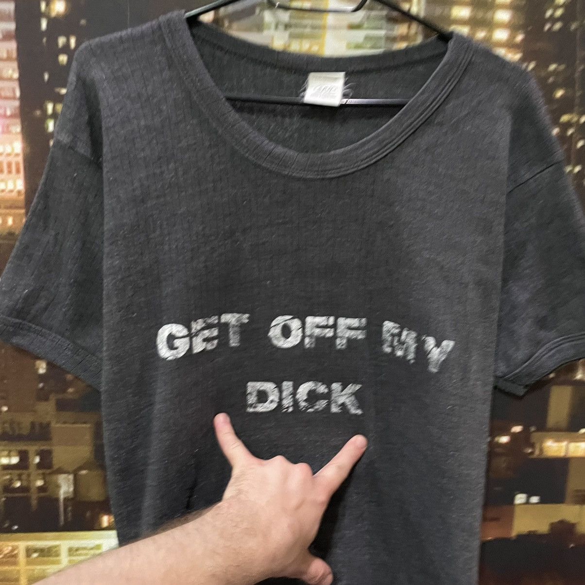 Band Tees OPIUM T SHIRT HUMOR GET OFF MY DICK PENIS SEX PORNSTAR 90s Size US L / EU 52-54 / 3 - 3 Thumbnail