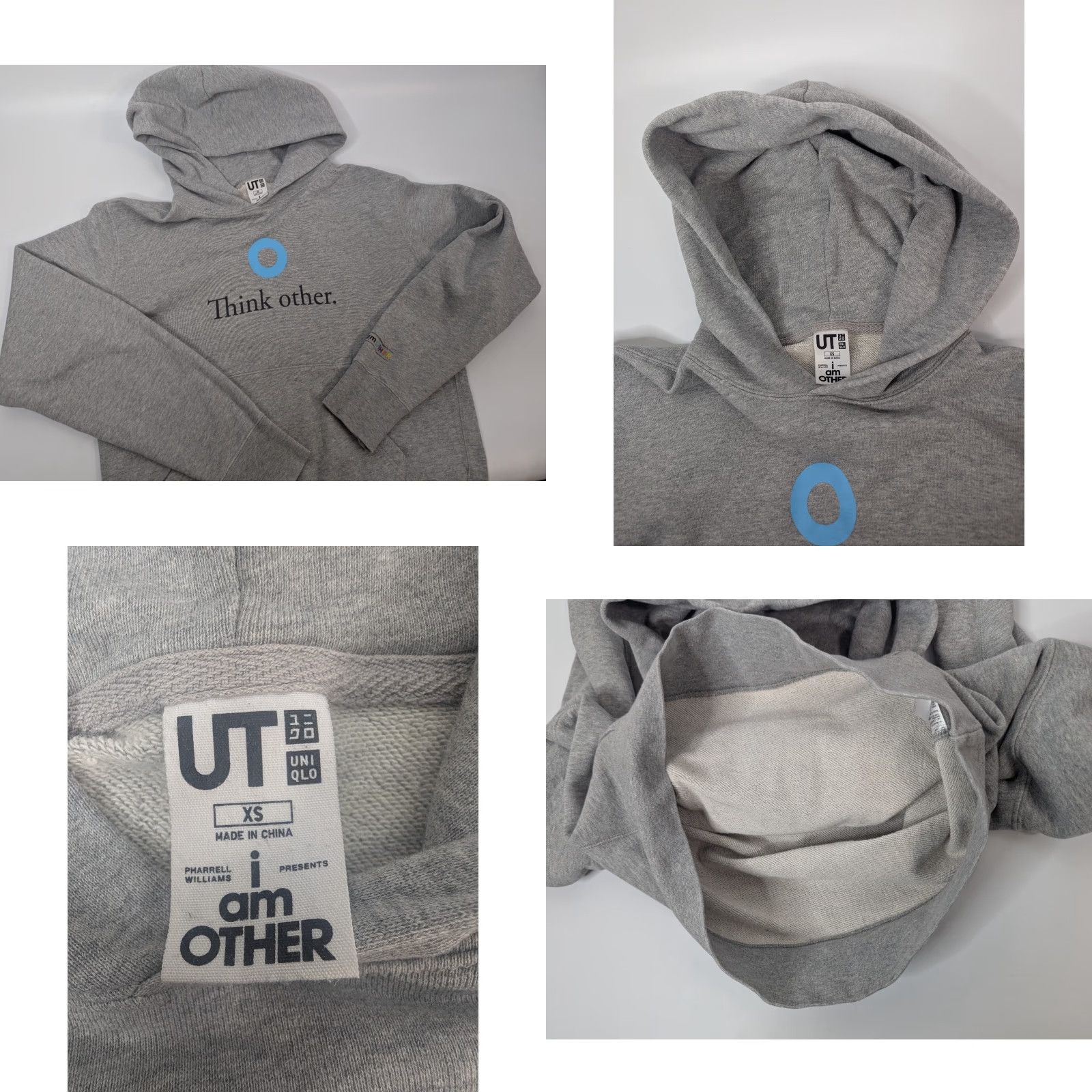 Uniqlo **Uniqlo x Pharrell Williams Gray Pullover Hoodie Size XS** User: Vintage Uniqlo x Pharrell Williams Gray Pullover Hoodie Size XS Size US XS / EU 42 / 0 - 8 Thumbnail