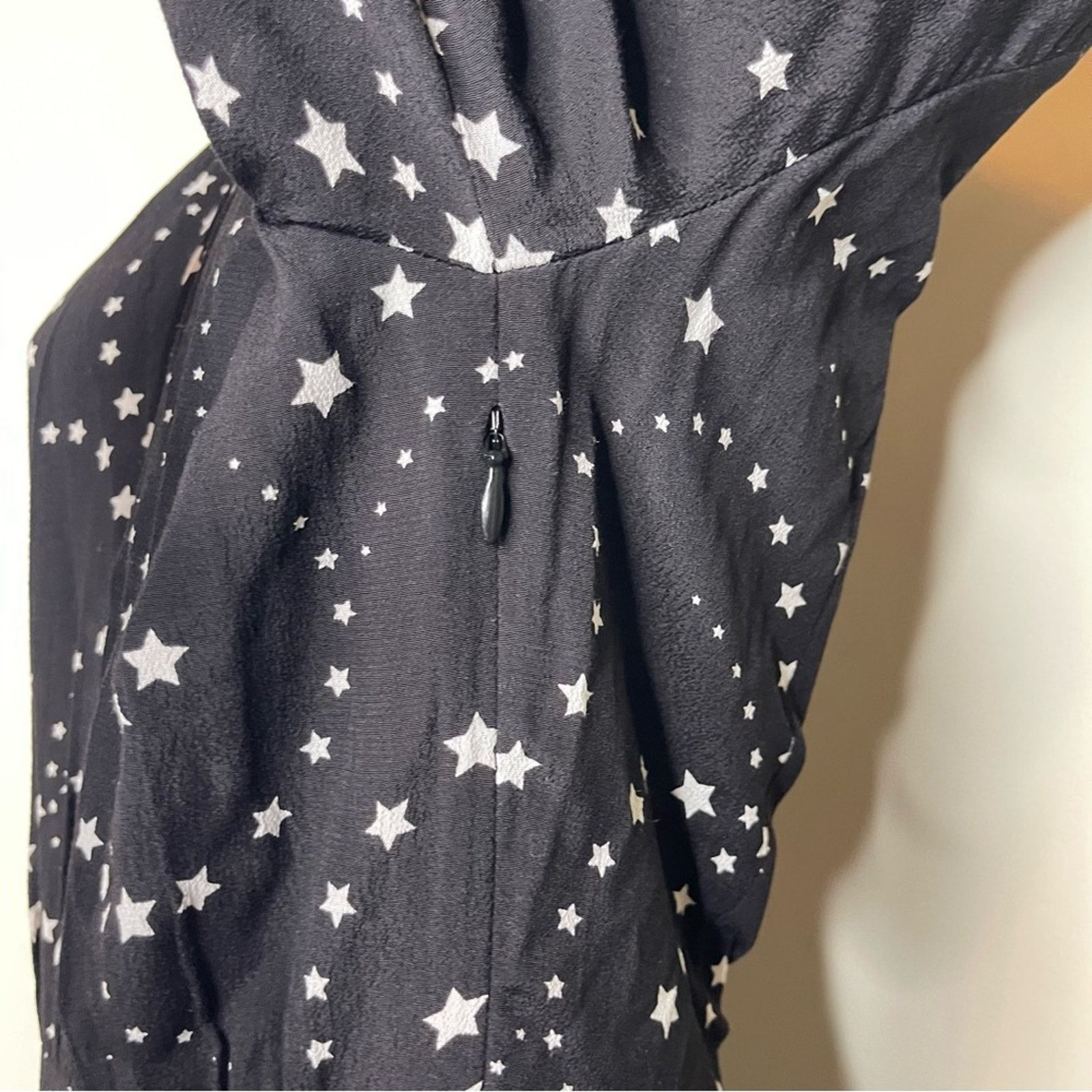 Maje Maje Retoile Star Print Black and White Midi Dress sz 1 US S Size S / US 4 / IT 40 - 10 Thumbnail
