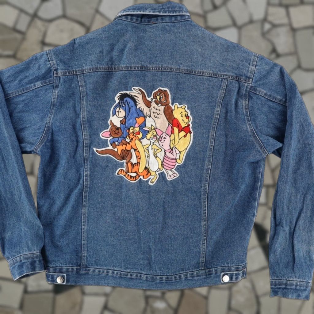 Vintage VTG Strawberry Winnie the Pooh Denim Jacket Blue Men's L Shirt Size US L / EU 52-54 / 3 - 1 Thumbnail
