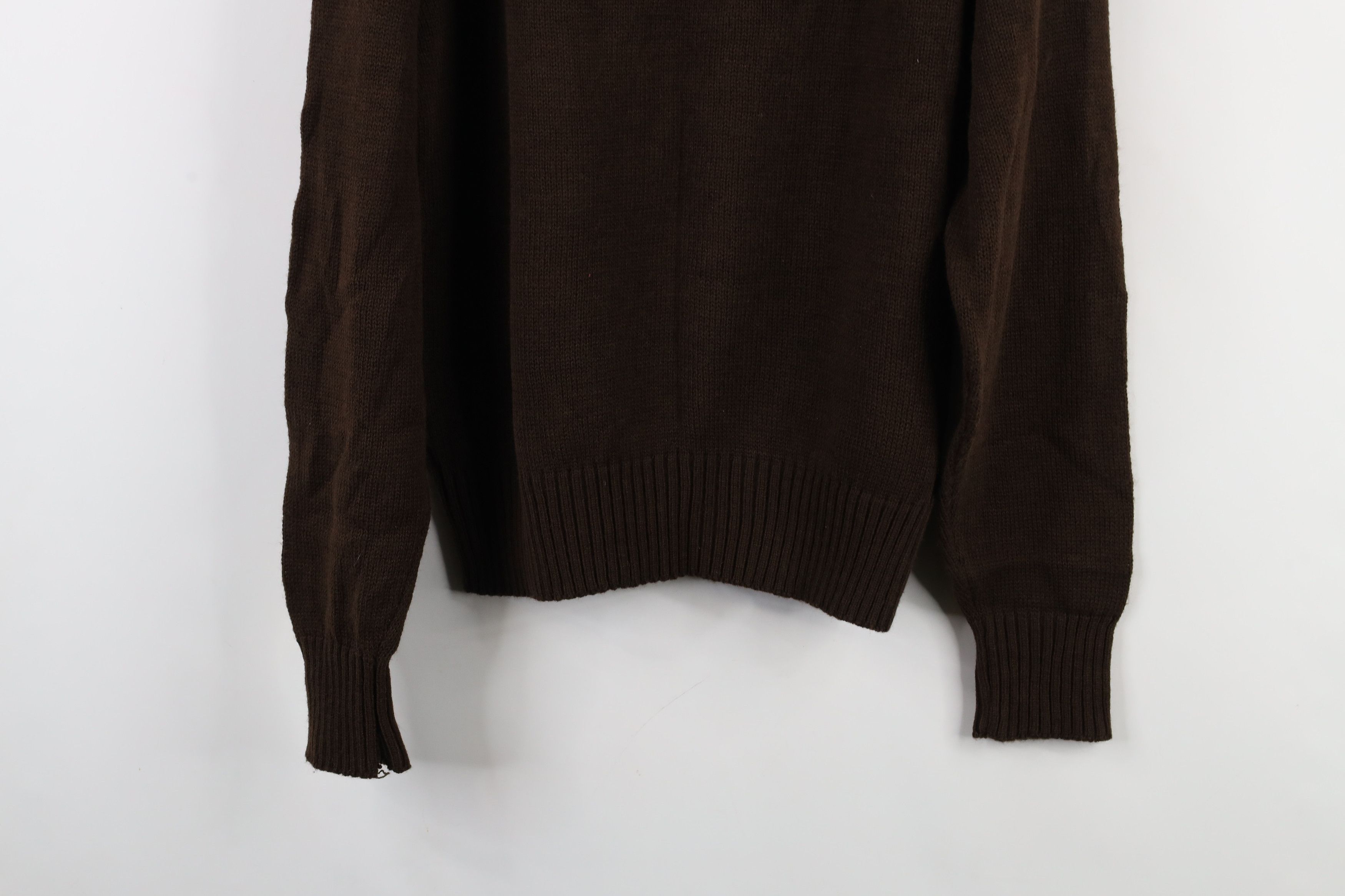 Vintage Vintage 70s Streetwear Blank Thin Knit Sweater Brown Size US M / EU 48-50 / 2 - 10 Thumbnail