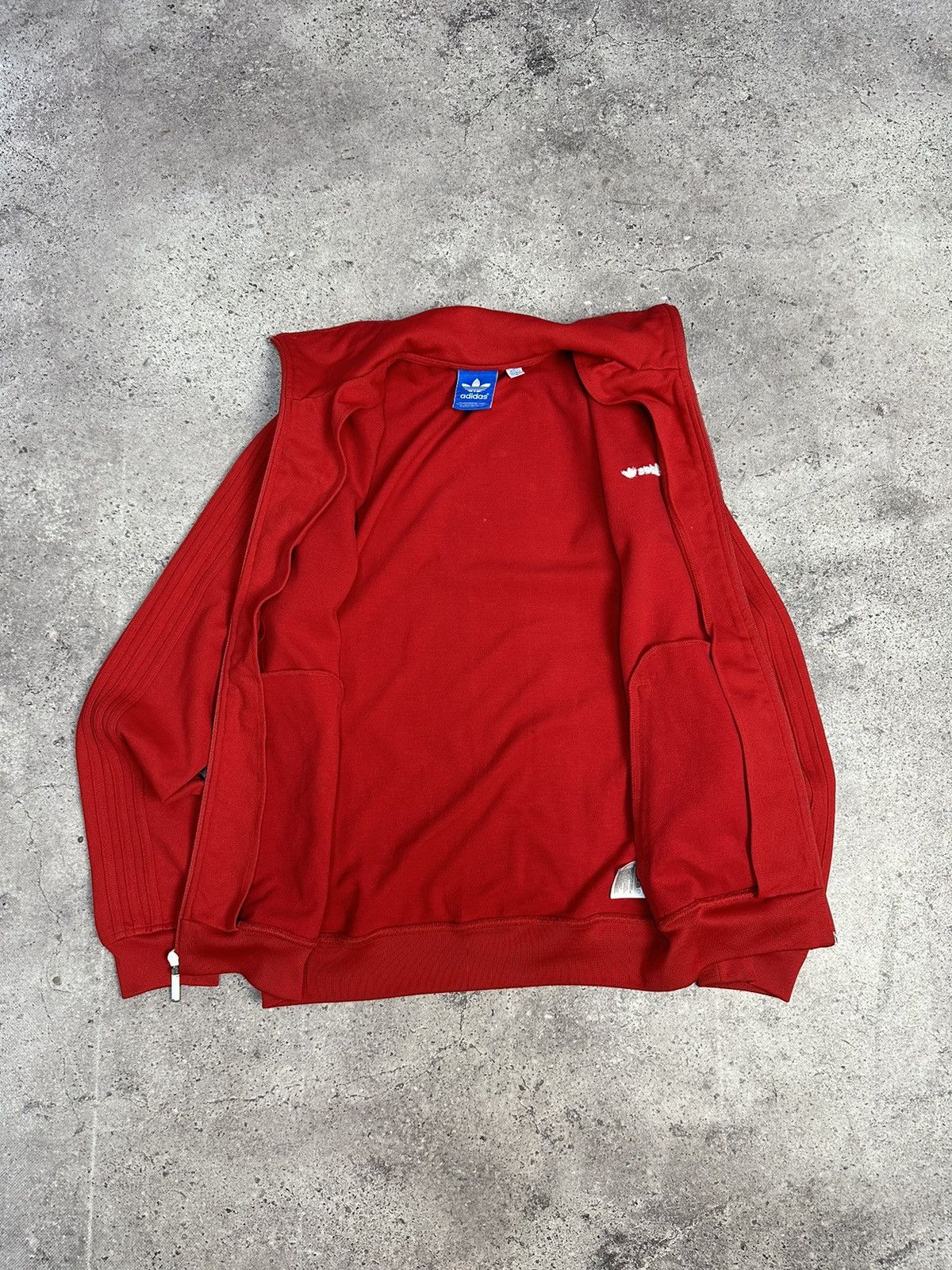 Adidas × Vintage Vintage Adidas Blokecore Track Jacket Red Big Logo Y2K Size US S / EU 44-46 / 1 - 9 Thumbnail