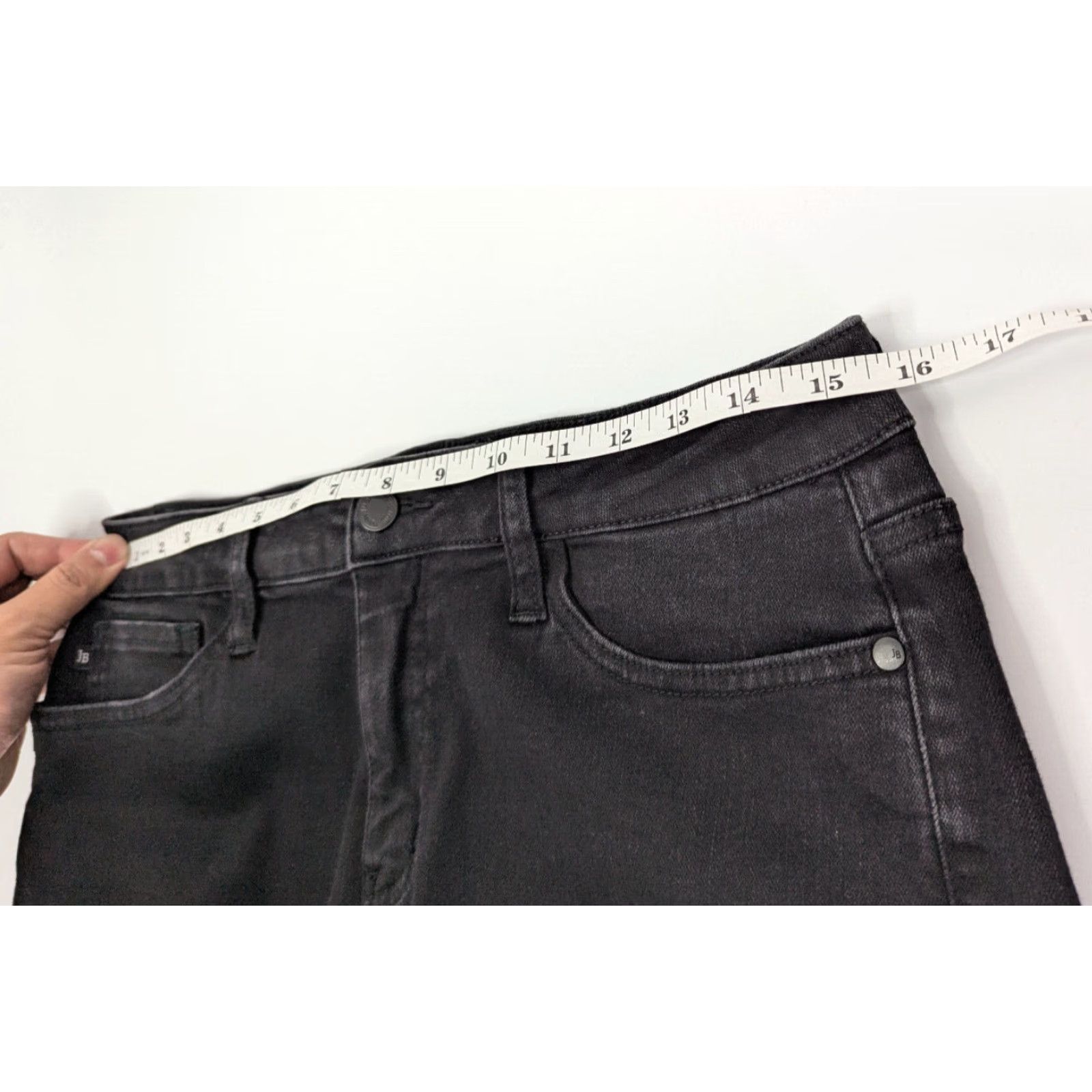 Vintage Judy Blue Jeans Capri Fit Womens 9/29 Black Mid Rise Denim 5-Pocket Design Button Zip Closure Jeans JB88238 Redesign: Vintage No? Size 30" / US 8 / IT 44 - 7 Thumbnail