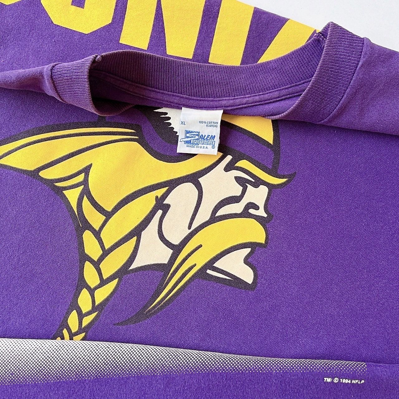 Salem Sportswear × Vintage 90s Minnesota Vikings NFL t-shirt/ XL Size US XL / EU 56 / 4 - 8 Thumbnail