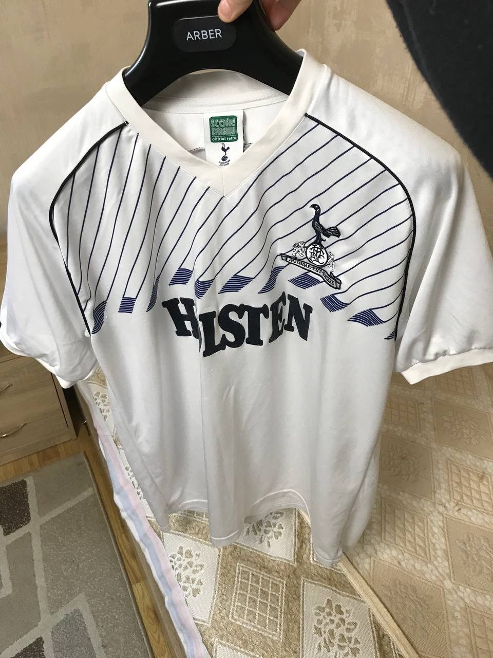 Vintage 🔥 Tottenham Hotspur 1986 1987 Retro Score Draw Jersey Shirt Size US L / EU 52-54 / 3 - 5 Thumbnail