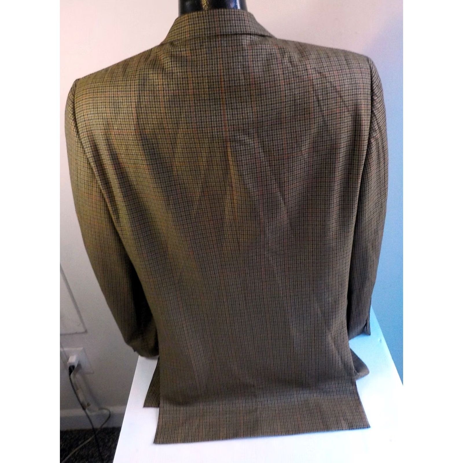 Ermenegildo Zegna VINTAGE Ermenegildo Zegna Blazer Jacket / Coat 3 Button 46L Wool Plaid Double-Breasted Long Mens Size 46R - 4 Thumbnail