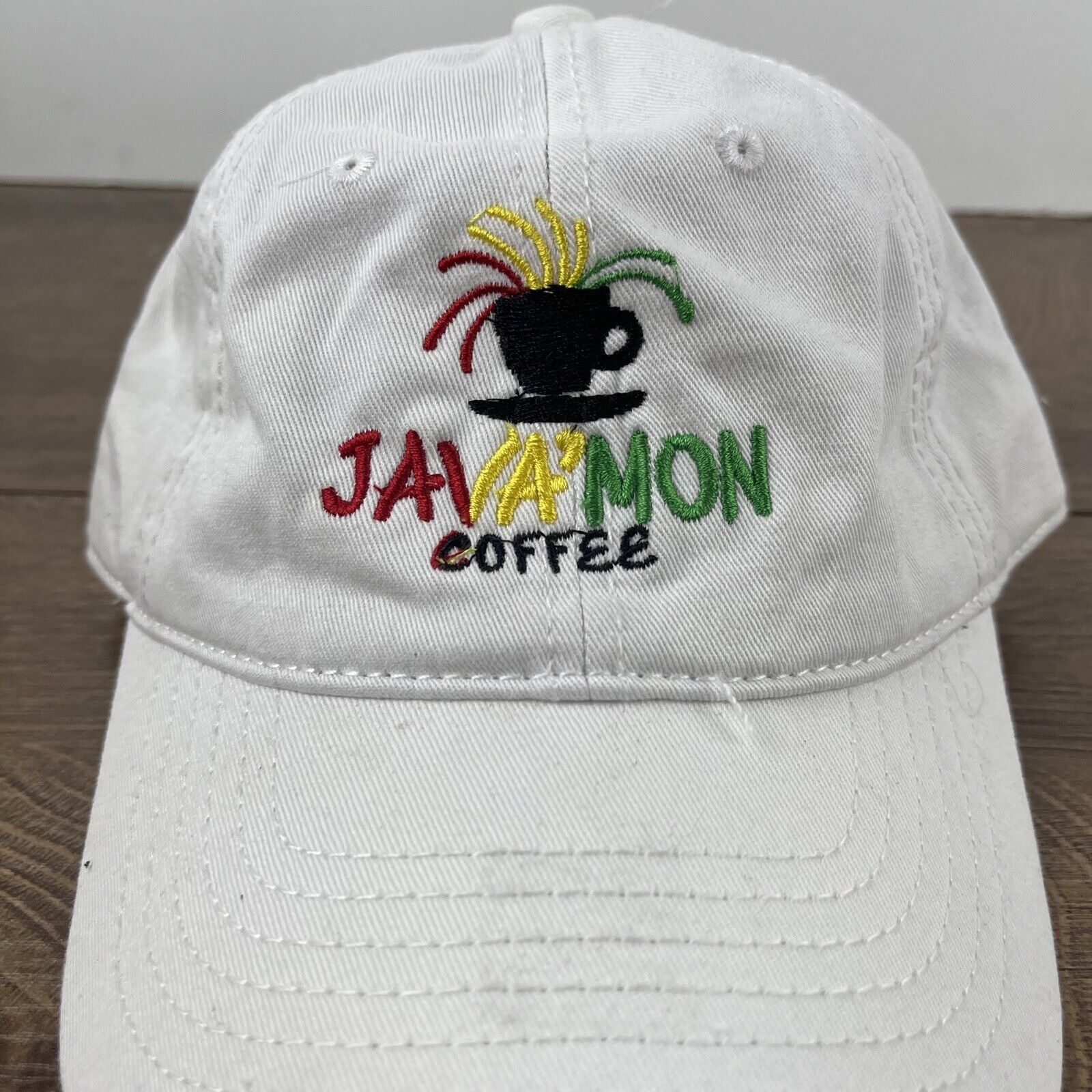 Other Javamon Coffee Hat White Cap Hat Adjustable Hat White Adult Size ONE SIZE - 6 Thumbnail
