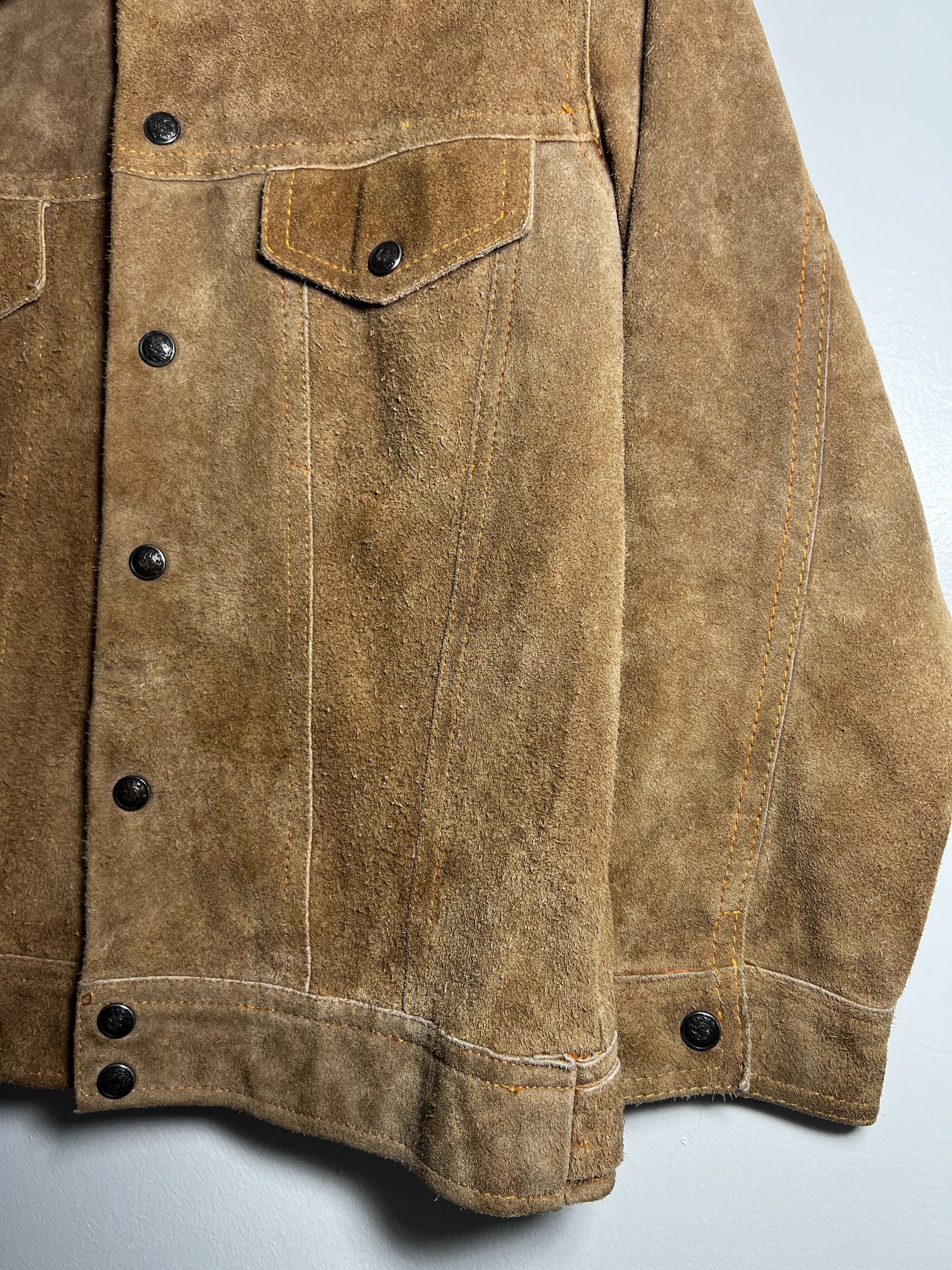 Genuine Leather × Vintage Vintage Triple A Brown Suede Genuine Leather Jacket Size US XS / EU 42 / 0 - 4 Thumbnail
