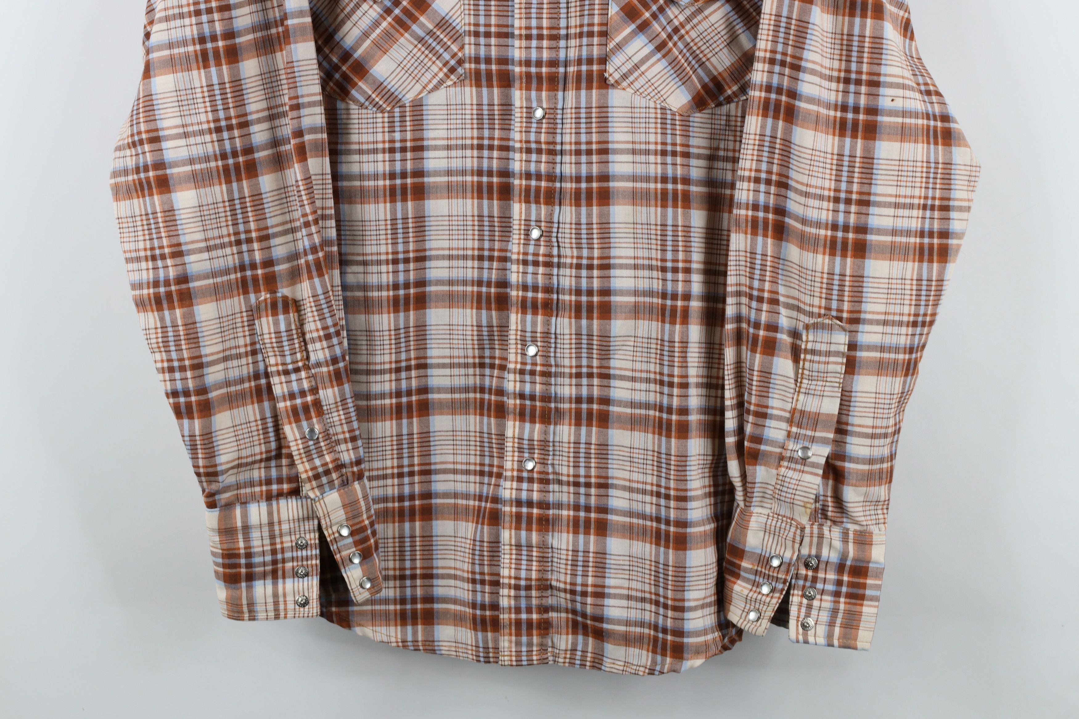 Vintage Vintage 60s 70s Big Mac Snap Button Collared Shirt Plaid USA Size US L / EU 52-54 / 3 - 3 Thumbnail