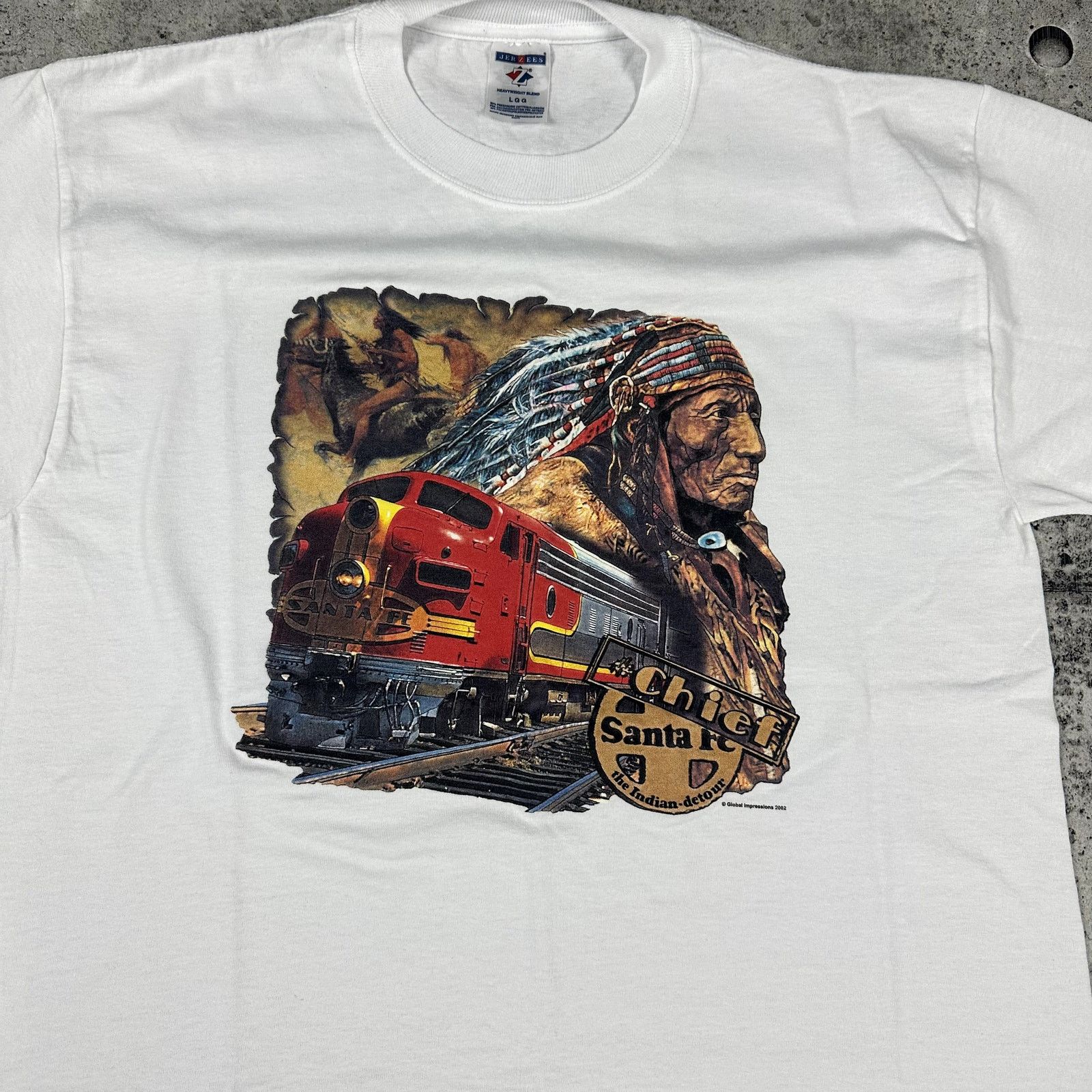Jerzees Chief Santa Fe Train Shirt Size Large The Indian Detour Size US L / EU 52-54 / 3 - 2 Thumbnail