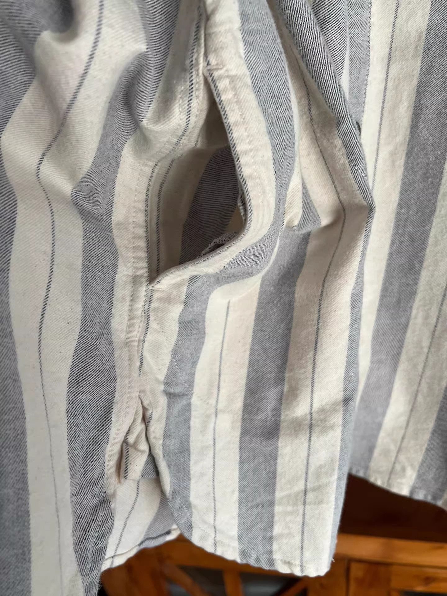 Nigel Cabourn Nigel Cabourn Blue White Stripe Work Shirt Size US S / EU 44-46 / 1 - 5 Thumbnail