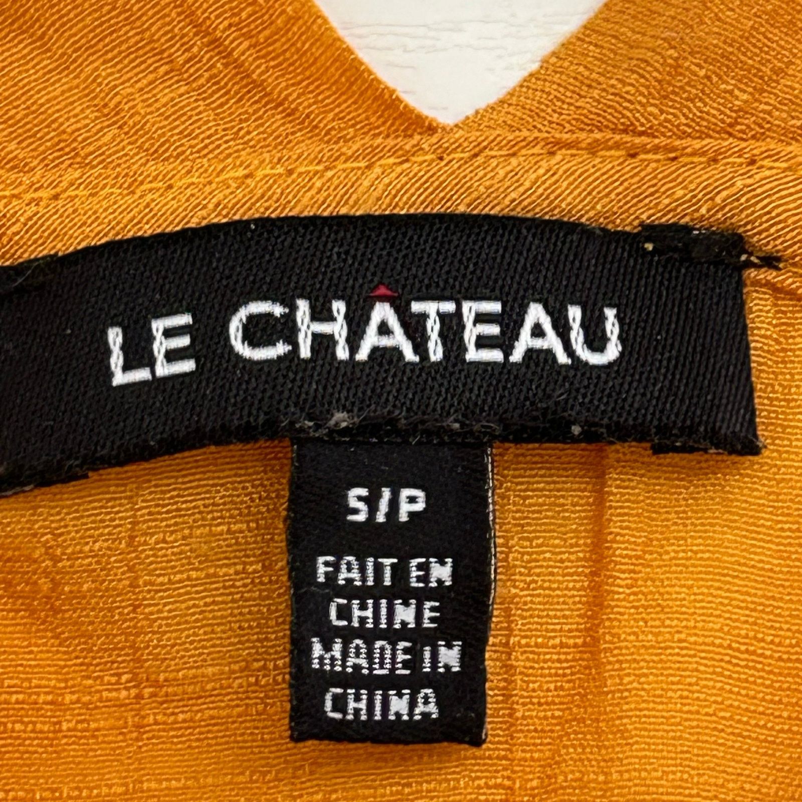 Le Chateau Le Chateau Mustard Sleeveless Henley Strappy Back Top Small Size S / US 4 / IT 40 - 2 Thumbnail