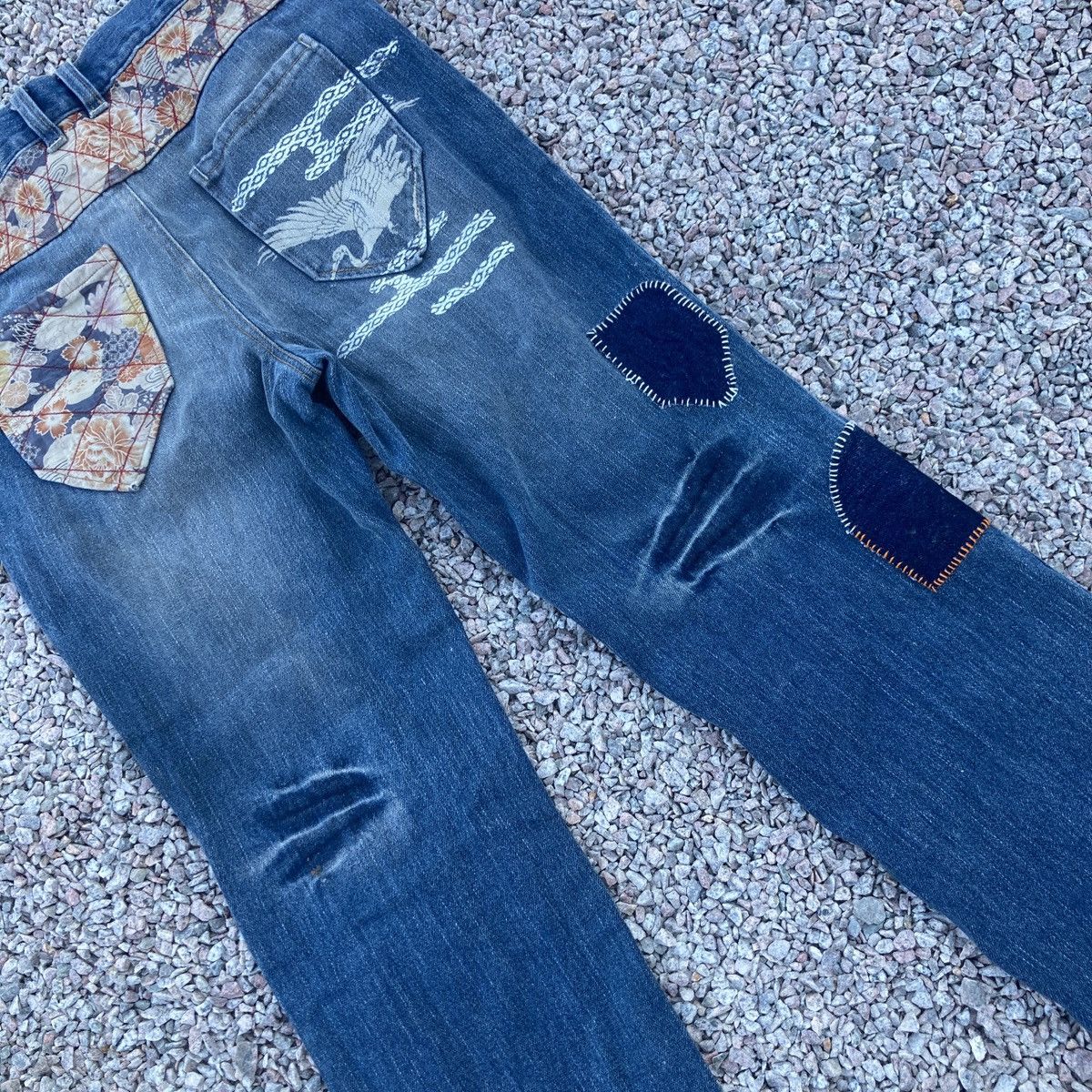 If Six Was Nine JAPANESE BRAND KARAKURI TAMASHI JEANS Size US 35 - 6 Thumbnail