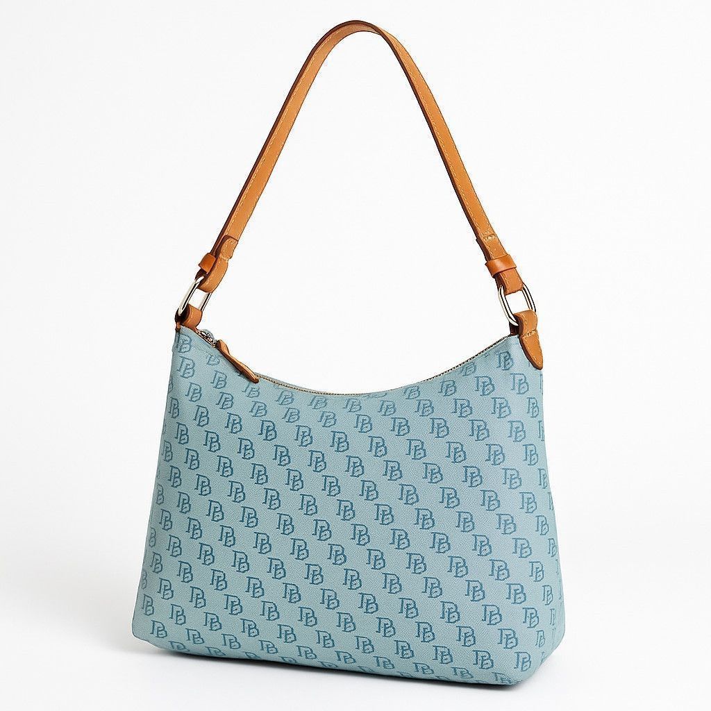 Dooney & Bourke Dooney & Bourke Light Blue Monogram Shoulder Bag | DB Logo Size ONE SIZE - 4 Thumbnail