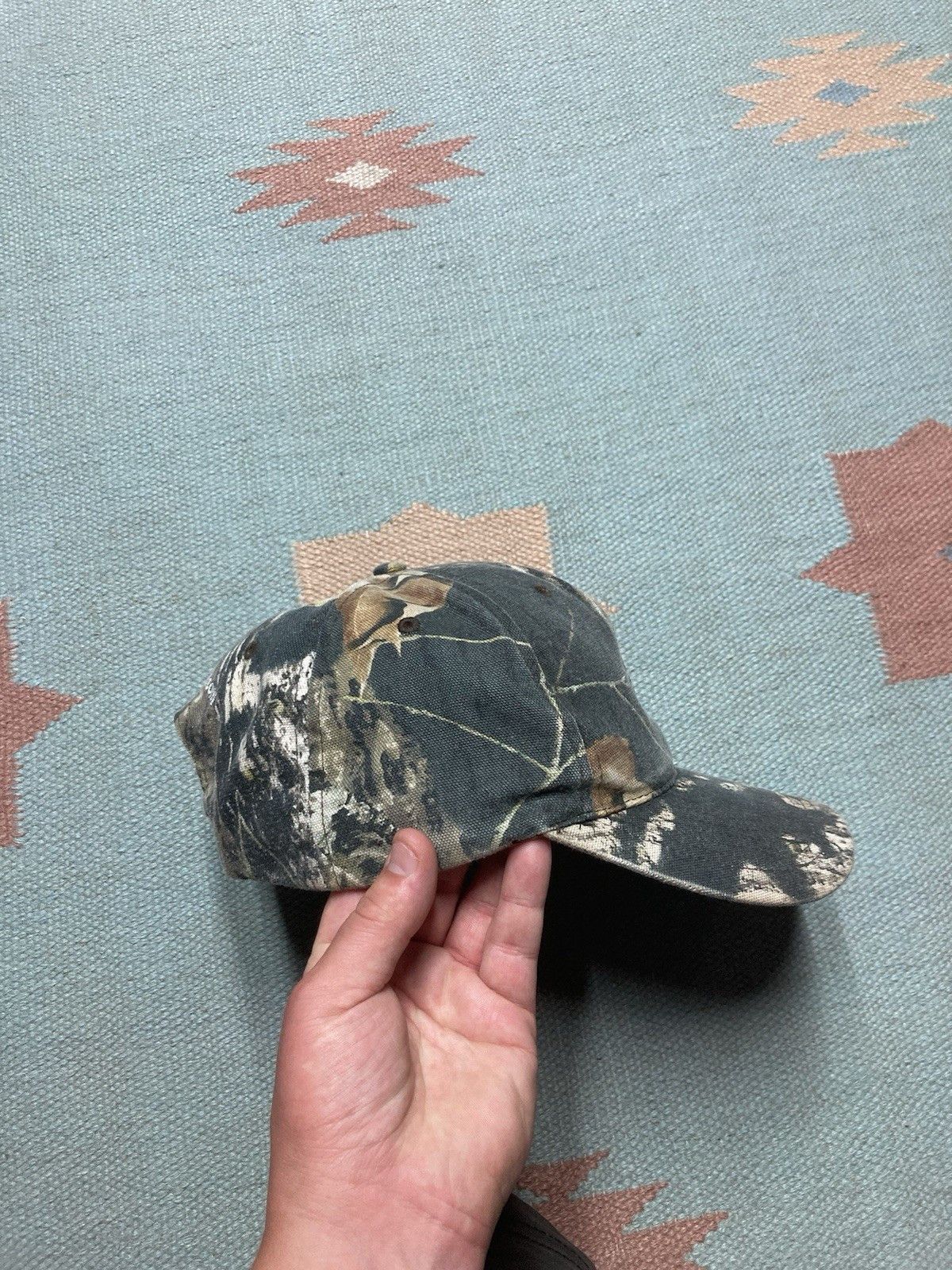 Vintage SnapBack hat camo General Electric mossy oak hunting canvas Size ONE SIZE - 9 Thumbnail