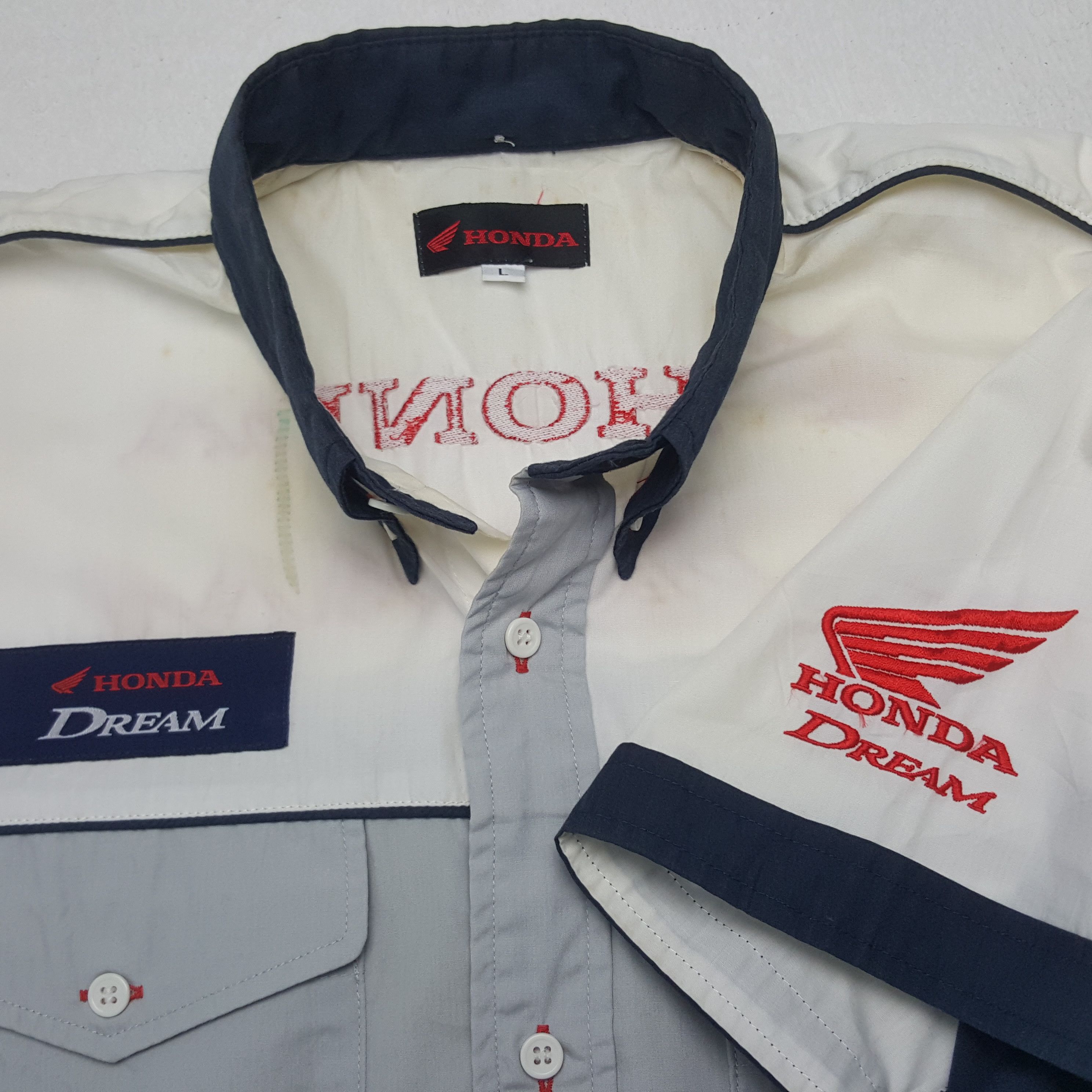 Honda Vintage Honda Japanese Racing Team Shirt Jacket C267N66 Size US L / EU 52-54 / 3 - 6 Thumbnail