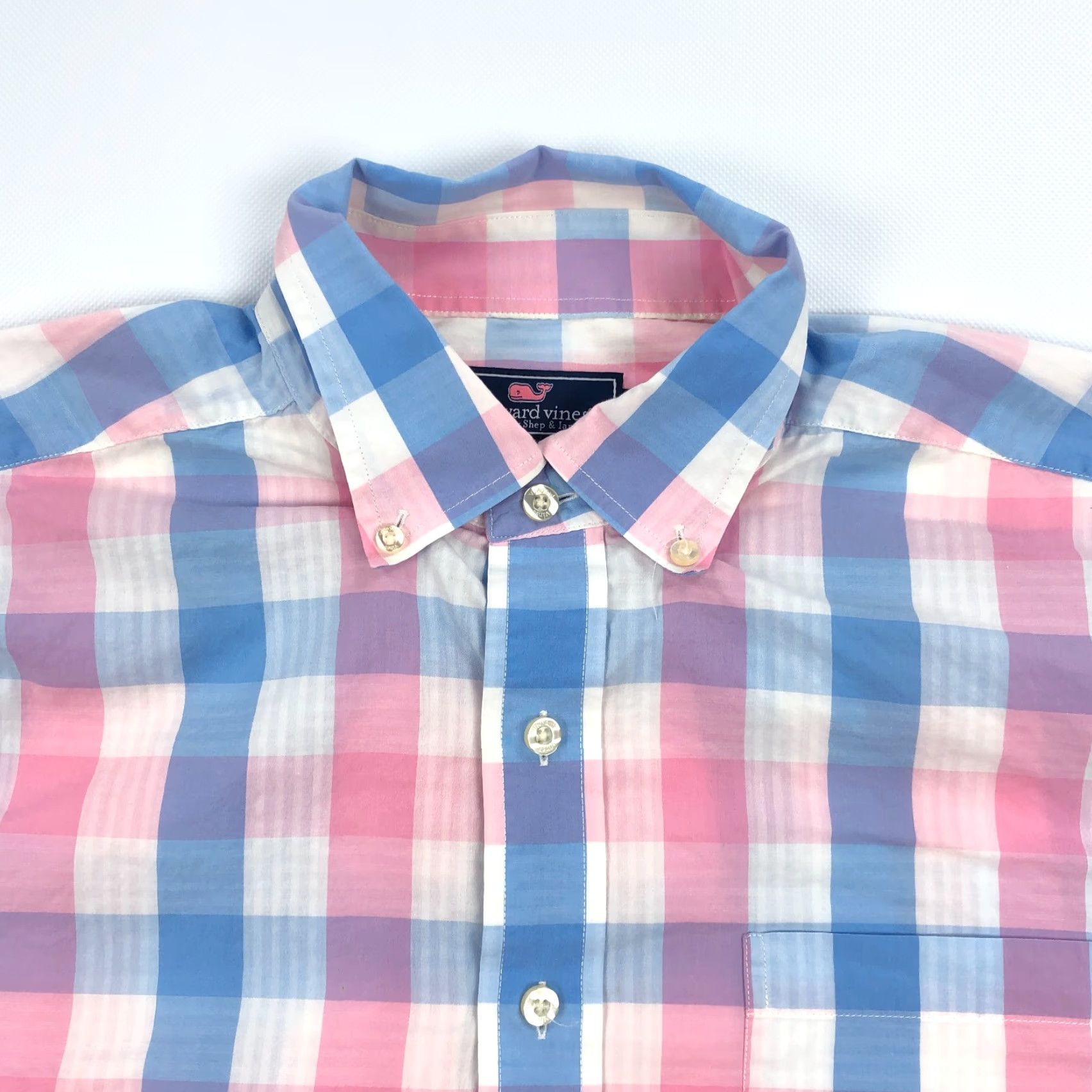 Vineyard Vines Vineyard Vines Shirt Mens Large Murray Blue Pink Check Long Sleeve Button Up Size US L / EU 52-54 / 3 - 3 Thumbnail