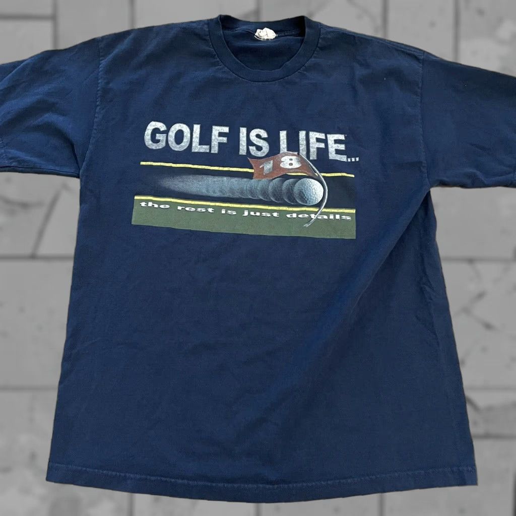 Vintage VINTAGE BigBallSports Golf is Life T-Shirt Men XL Blue Graphic Tee Size US XL / EU 56 / 4 - 1 Thumbnail