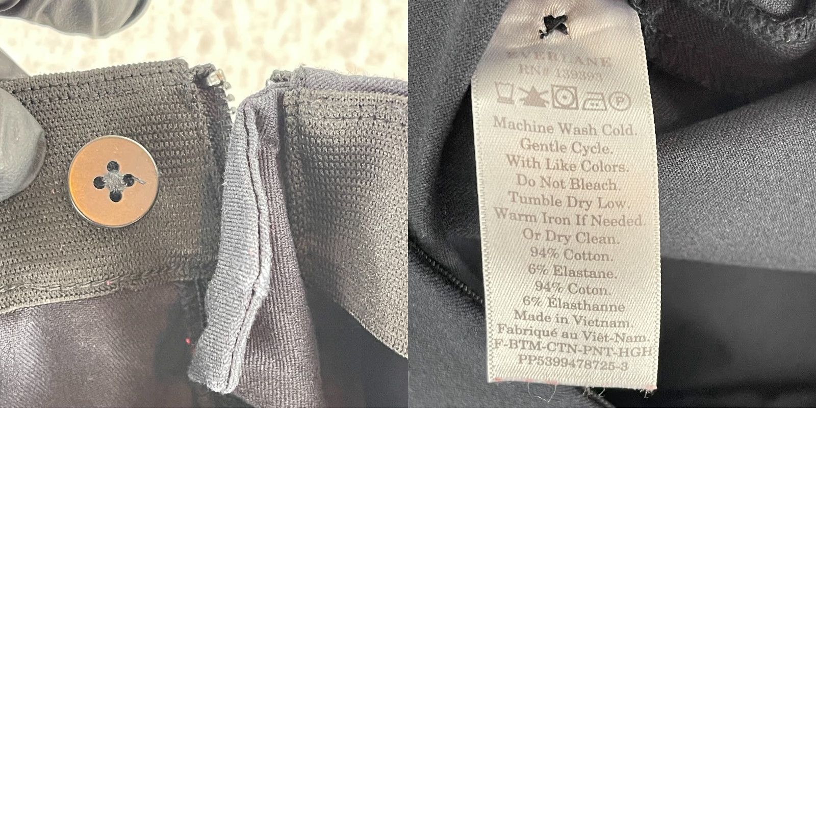 Everlane Everlane Black Side Zip Ankle Length Pants Womens High-Rise Stretch Size 4 Size 27" / US 4 / IT 40 - 9 Thumbnail