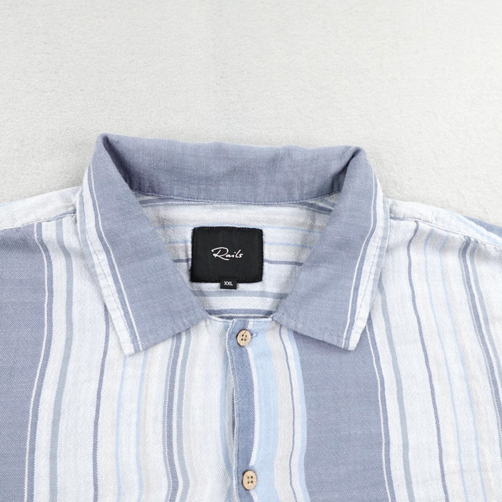 Rails Rails Shirt Men 2XL Blue White Striped Flannel Button-Up Shirt (Casual/Workwear) Mens 2XL Blue White Striped Flannel Button-Up Size US XXL / EU 58 / 5 - 2 Thumbnail