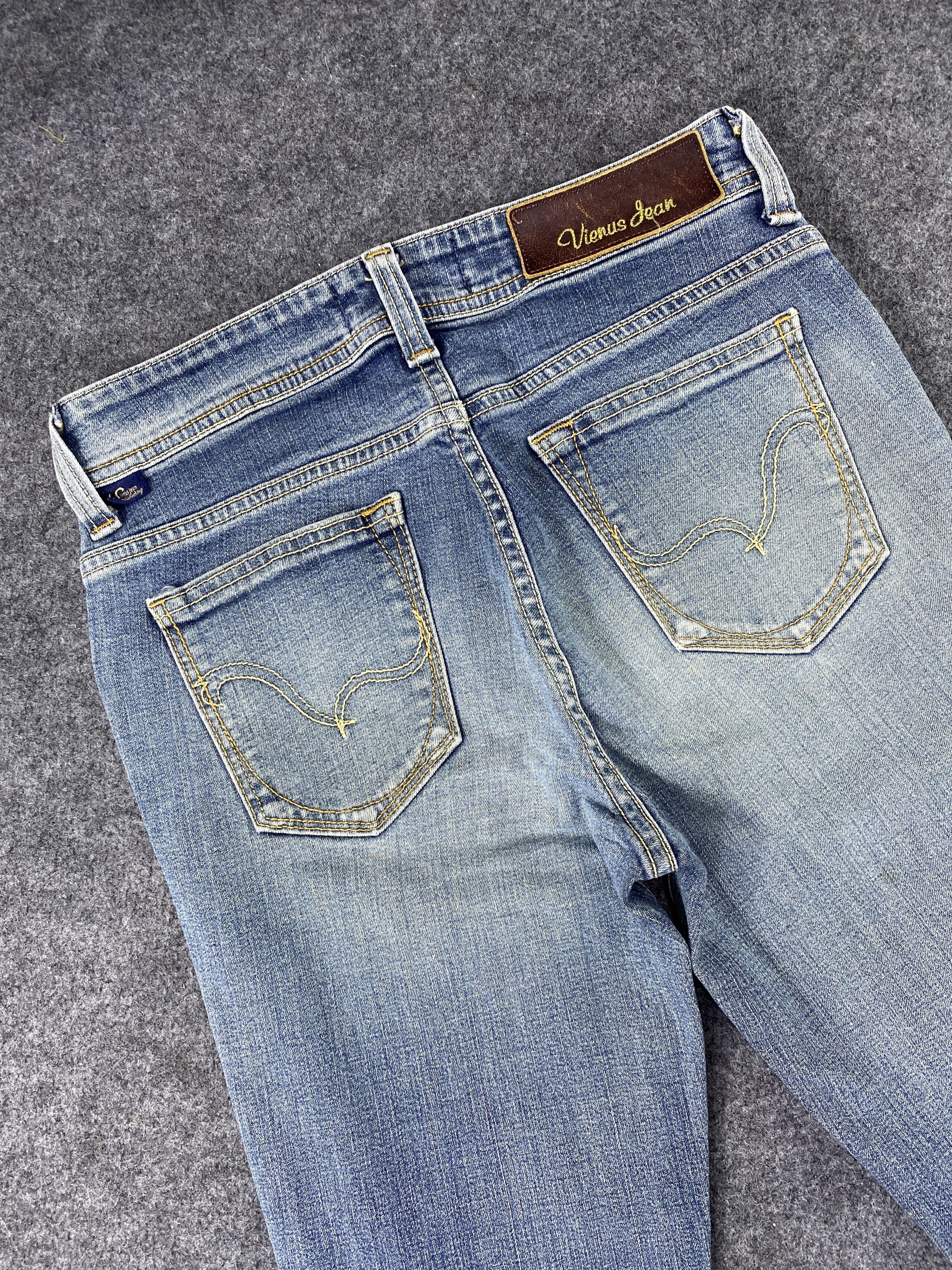 Edwin Vienus Jean by Something Edwin Flare Blue Wash Jeans - J1087 Size 28" / US 6 / IT 42 - 6 Thumbnail